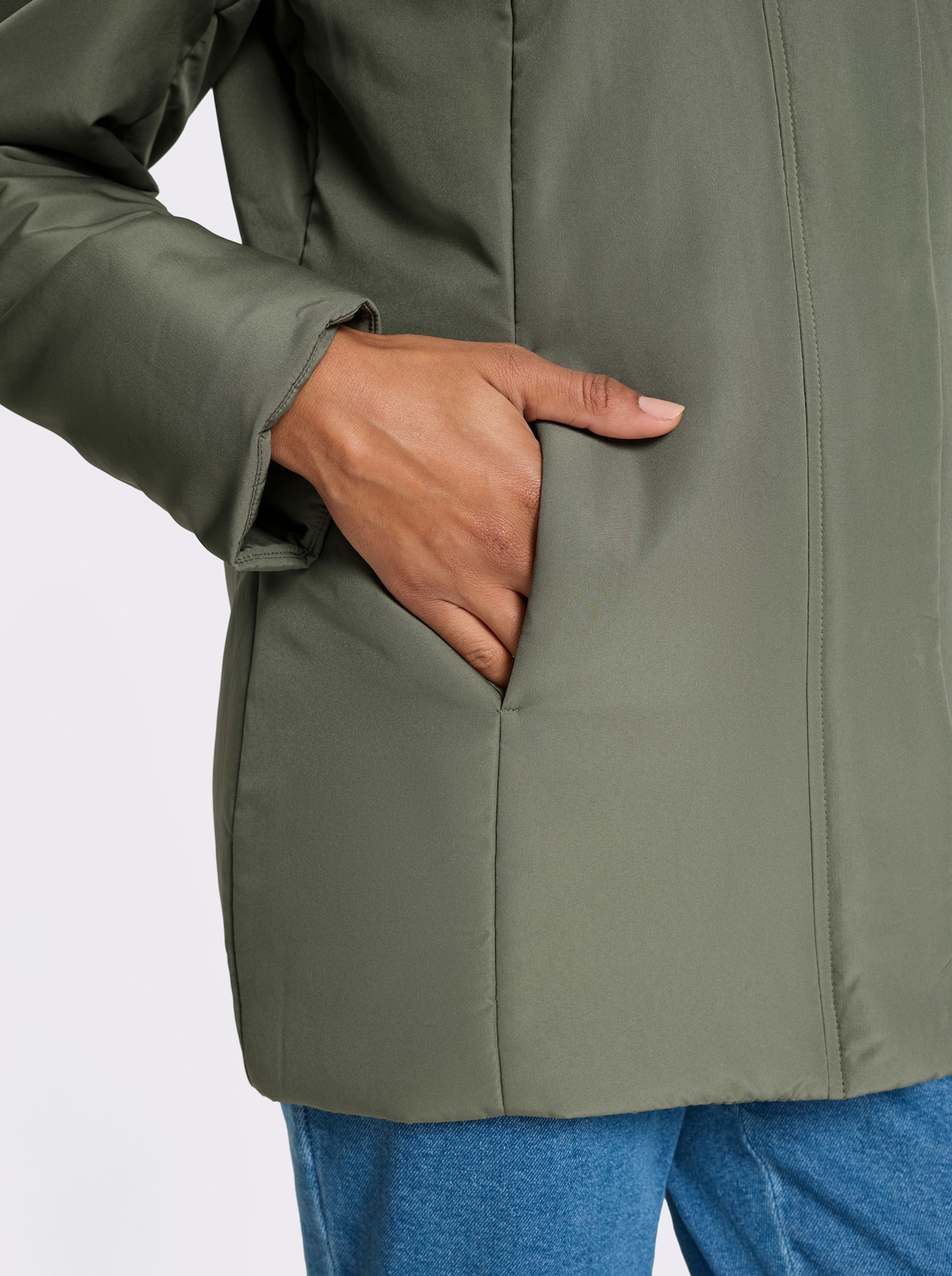Freizeitjacke mit Kapuze - khaki