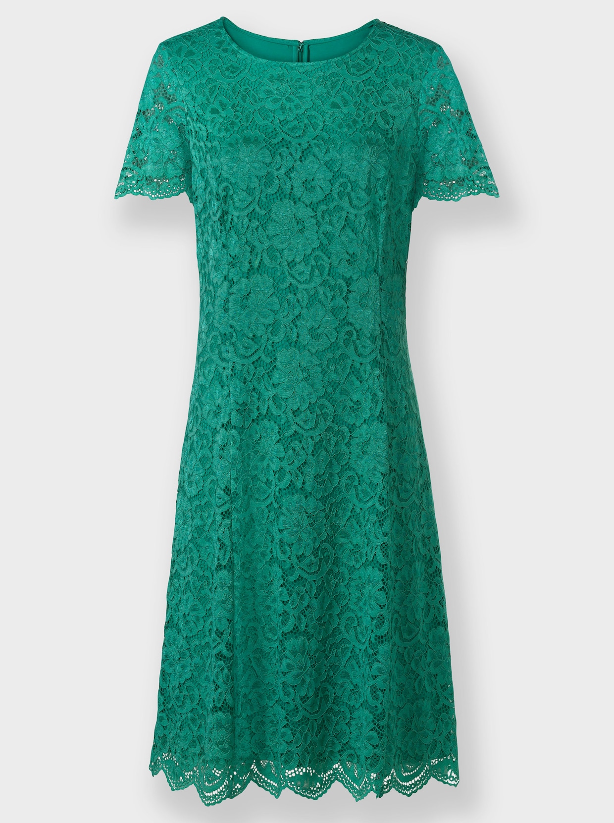 heine Kanten jurk - smaragdgroen