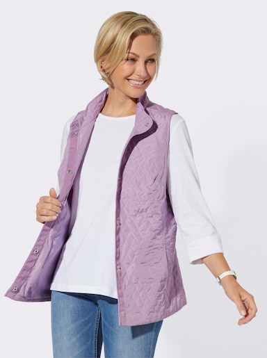 Steppweste mit Stehkragen - orchidee