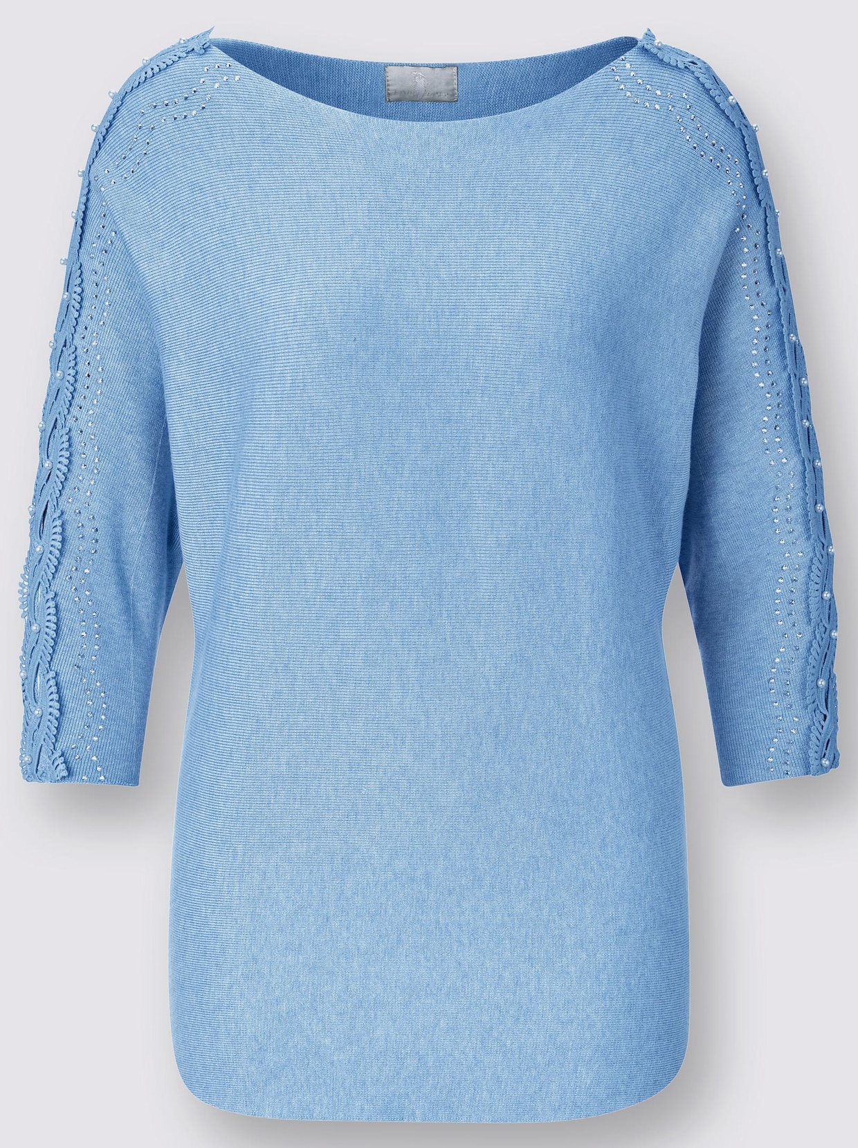 Pullover met 3/4-mouwen - lichtblauw