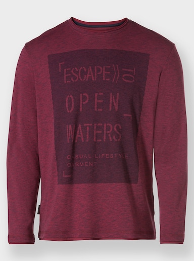 Marco Donati Longsleeve - kers gemêleerd