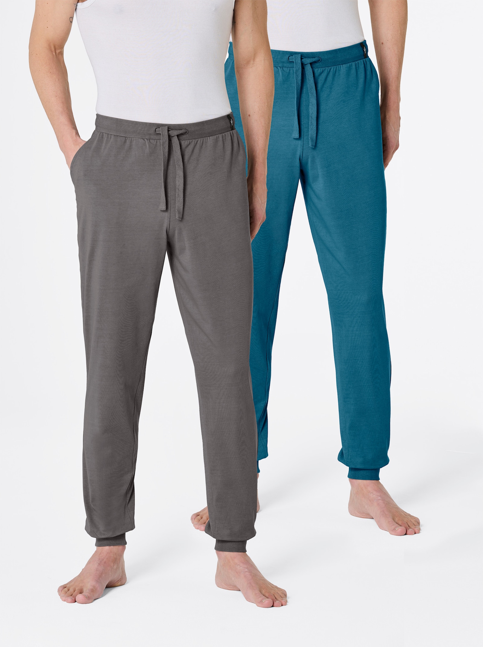 wäschepur men Hosen lang - anthrazit + topas