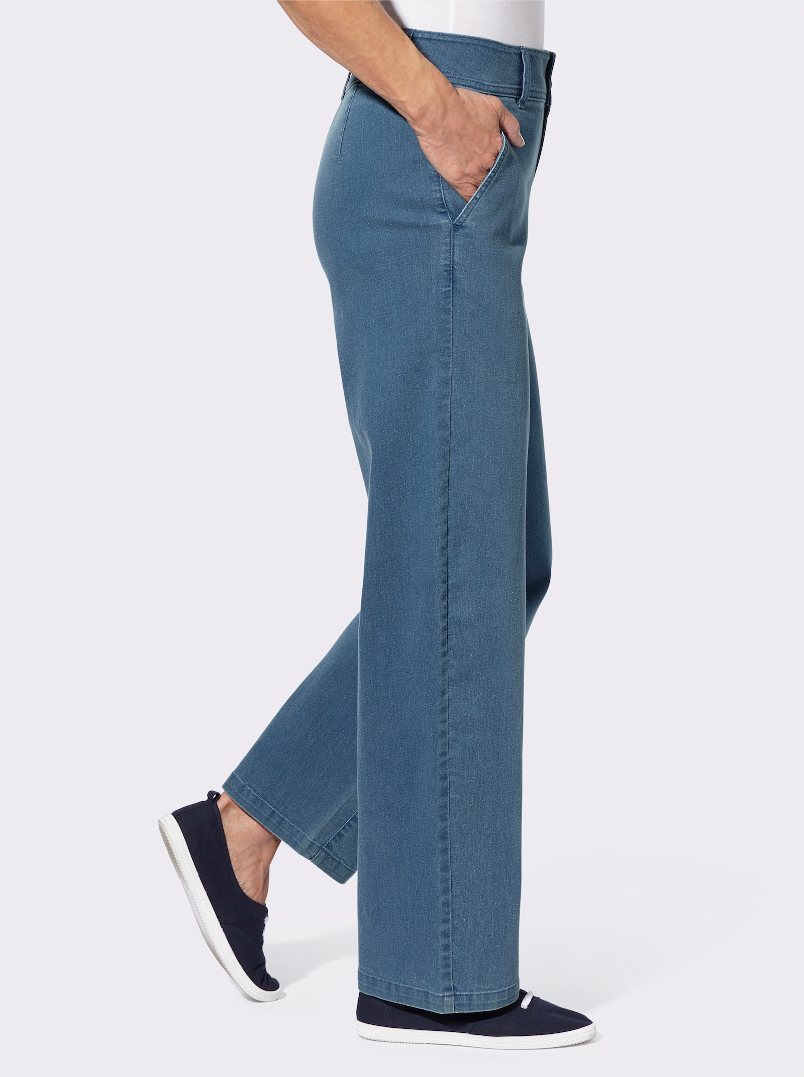 Jeans met wijde pijpen - blue-bleached