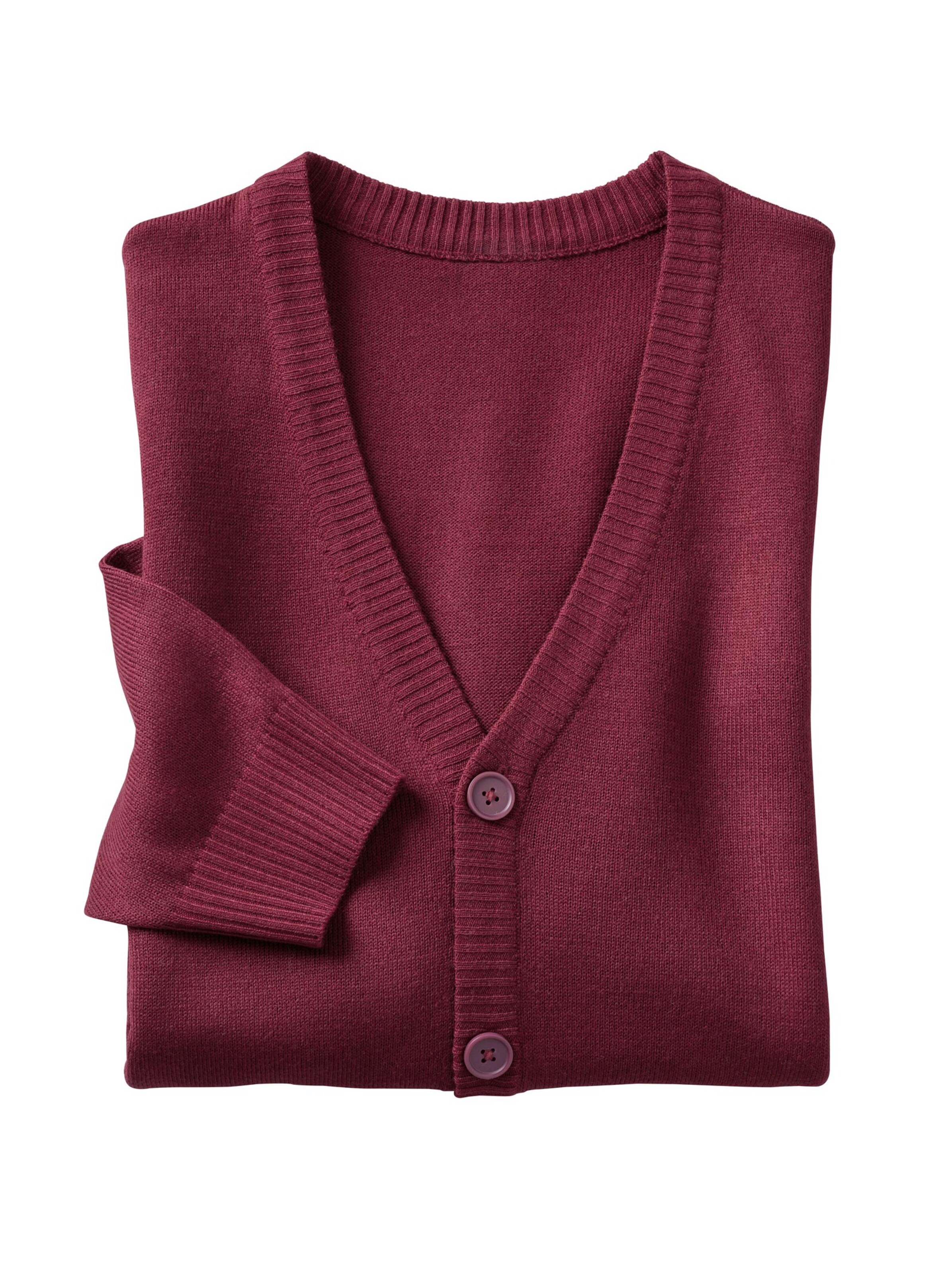 Strickjacke - bordeaux