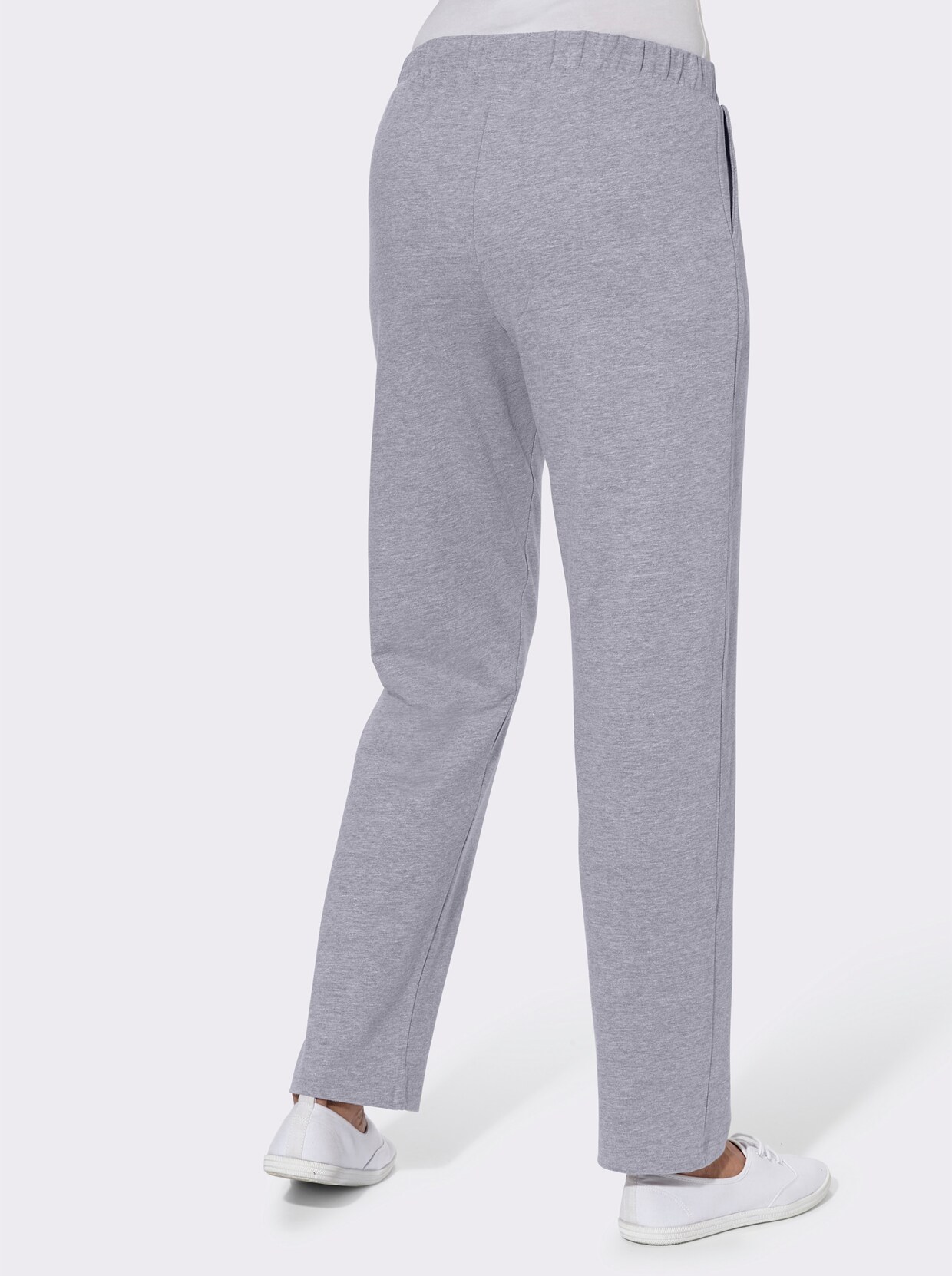 Jerseyhose - steingrau-meliert