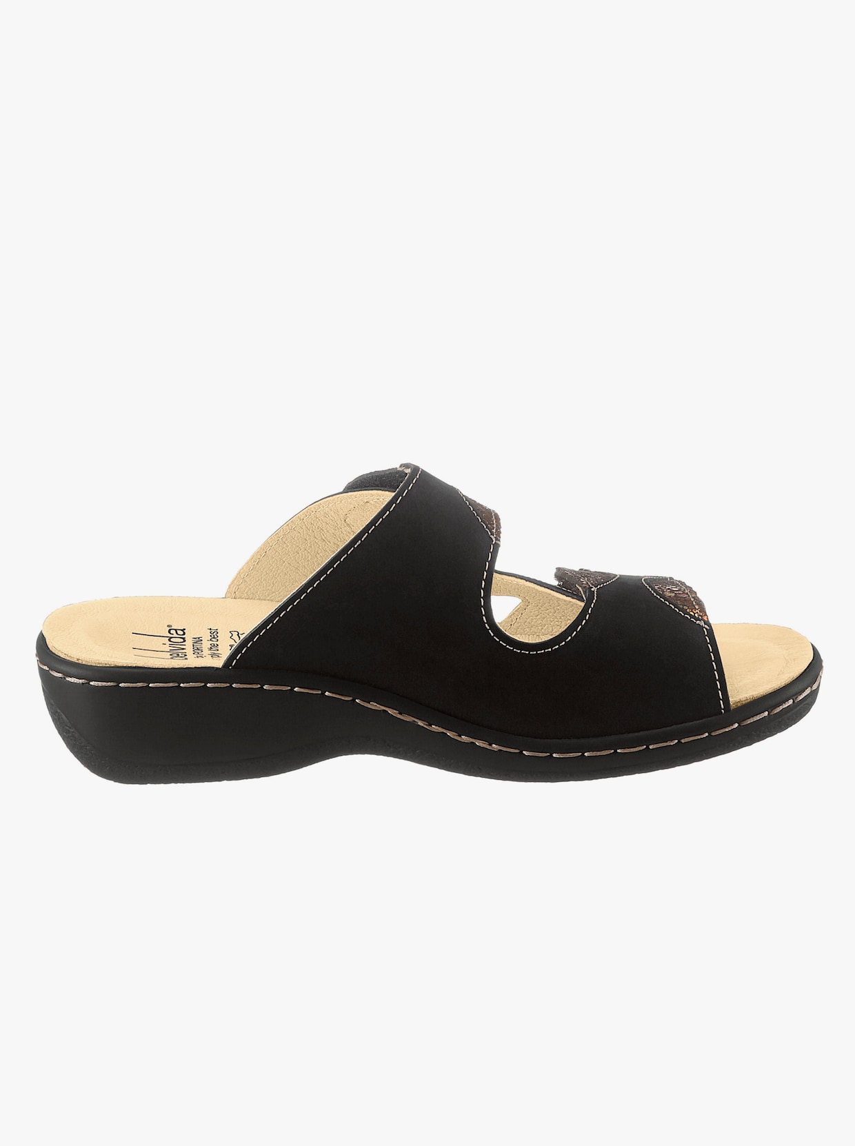 Belvida Slippers - zwart/goudkleur