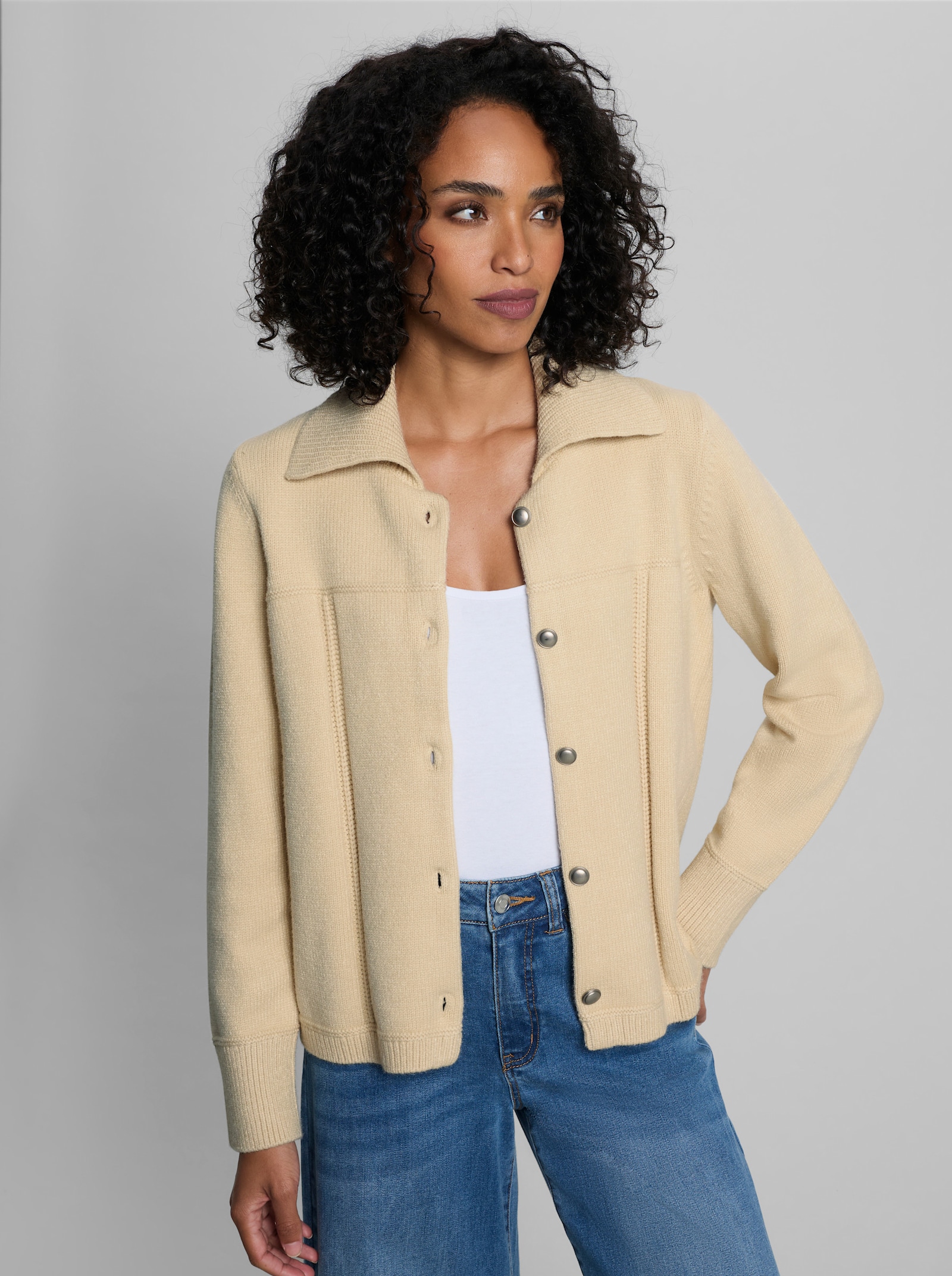 heine Strickjacke - sand