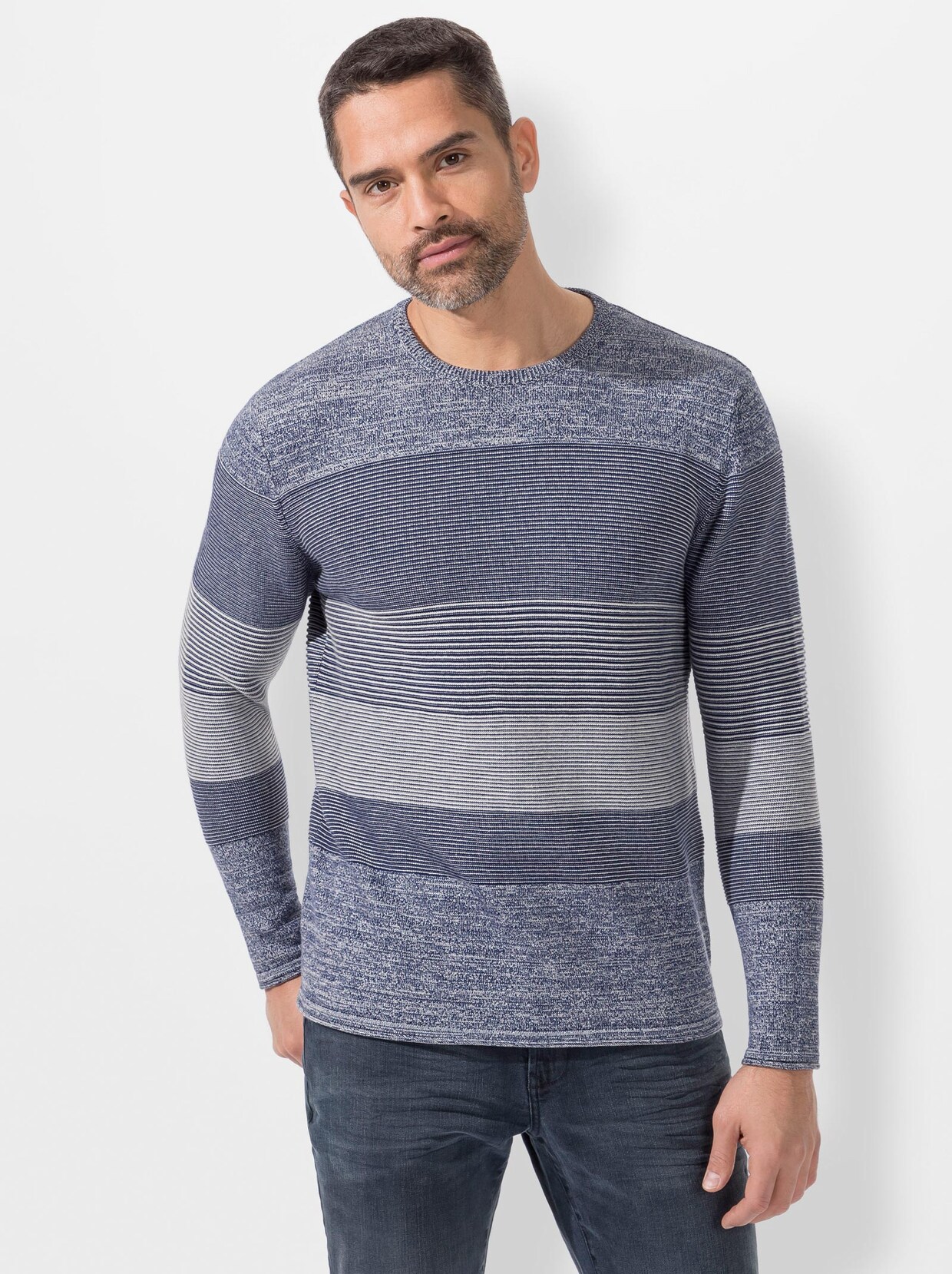 Marco Donati Pullover - dunkelblau-meliert