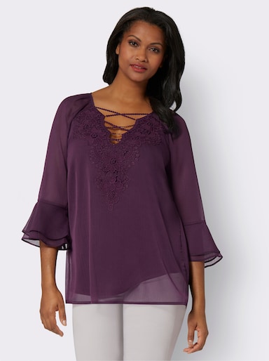 Comfortabele blouse - druif