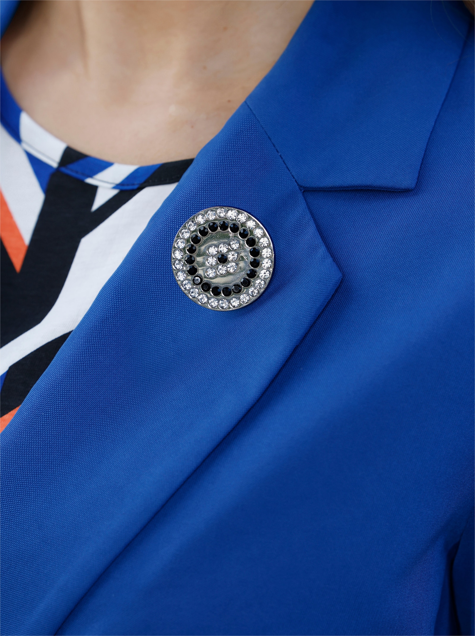 Blazer mit Schmuckknöpfen - royalblau