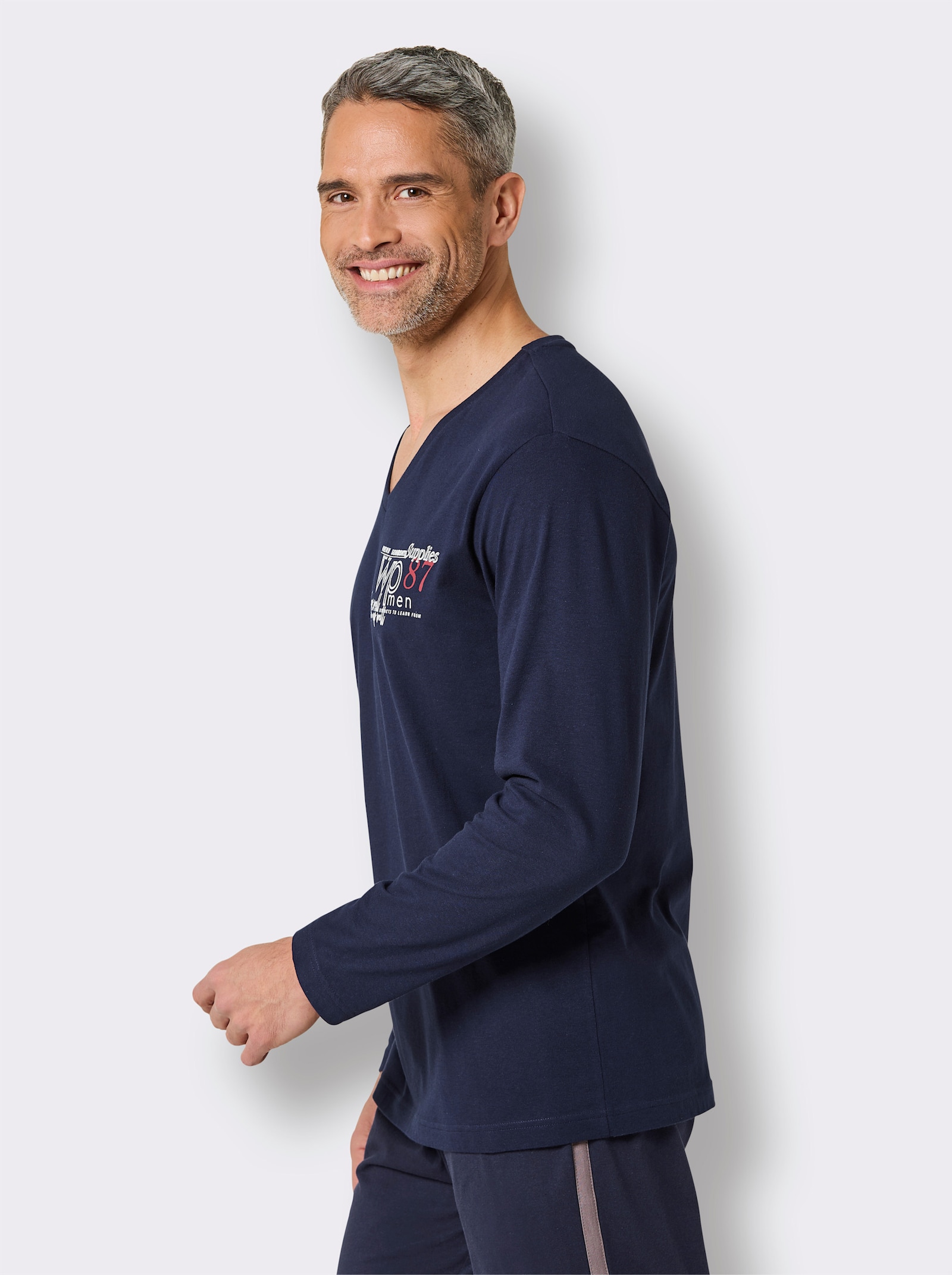 wäschepur men Schlafanzug-Shirt - marine