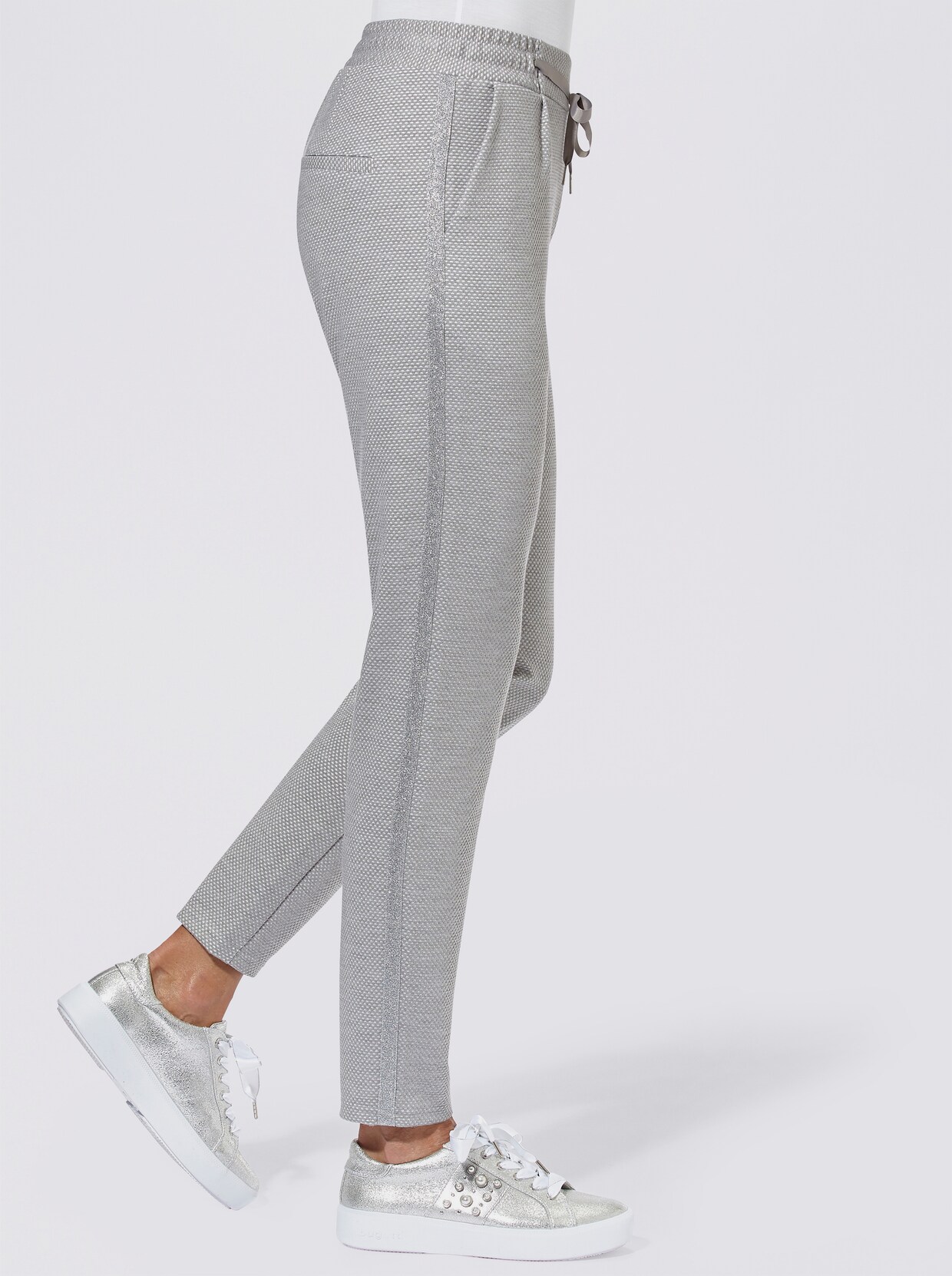 Jogg Pants - grau-gemustert