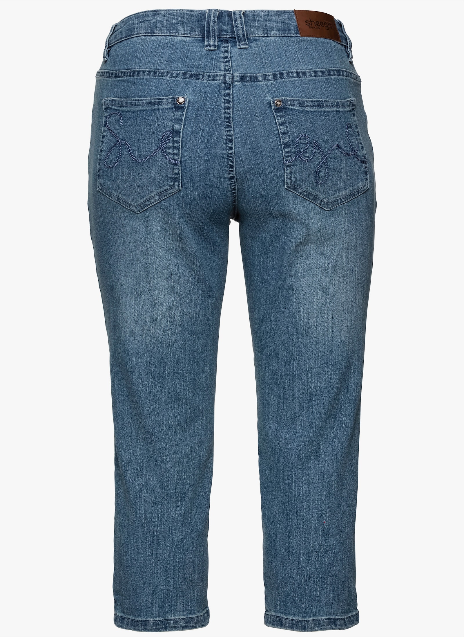 sheego Oprolbare capri-jeans - light blue-denim