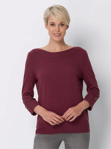 3/4 Arm-Pullover - bordeaux