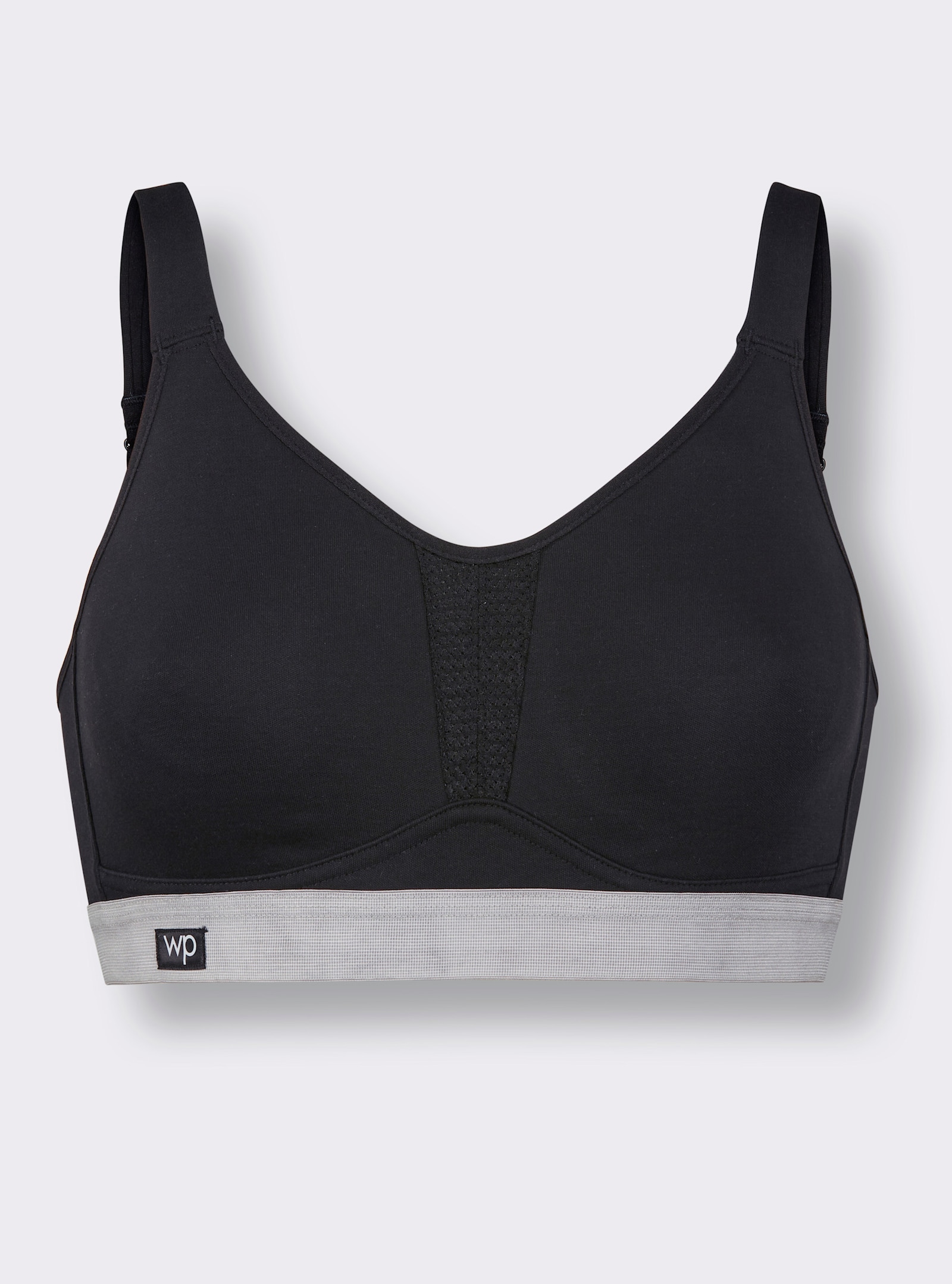 Sport-BH ohne Bügel - schwarz
