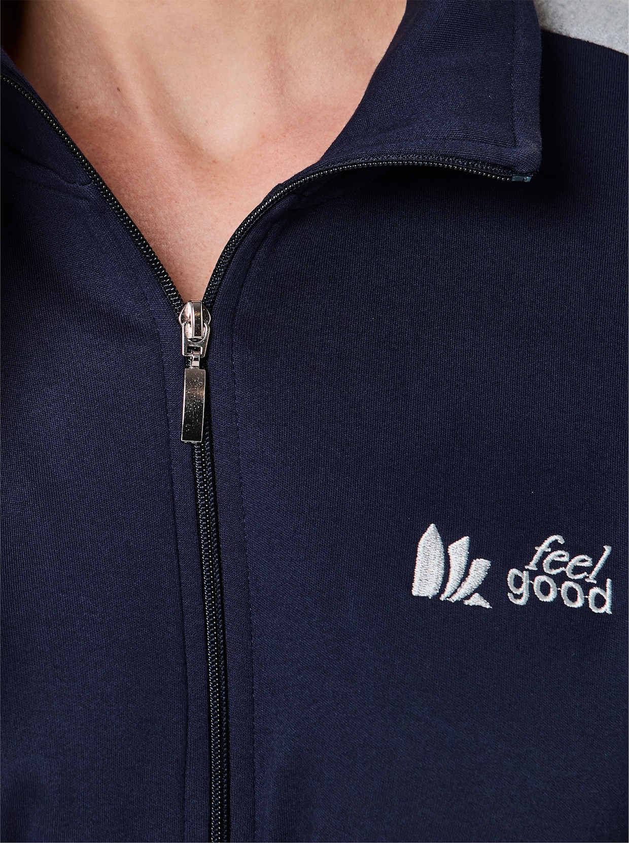 feel good Jacke - marine-steingrau