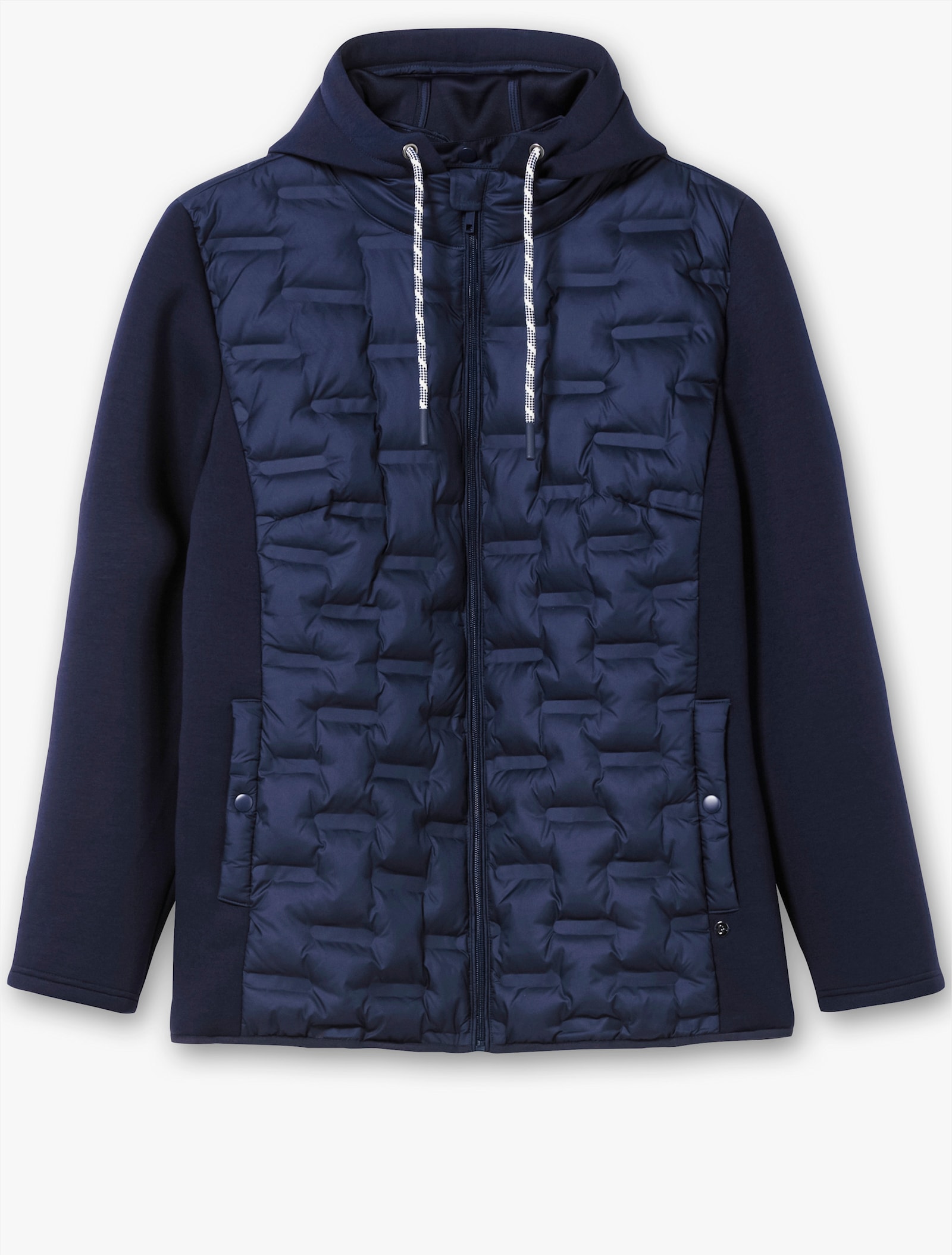 sheego Steppjacke mit Kordelzug - marine