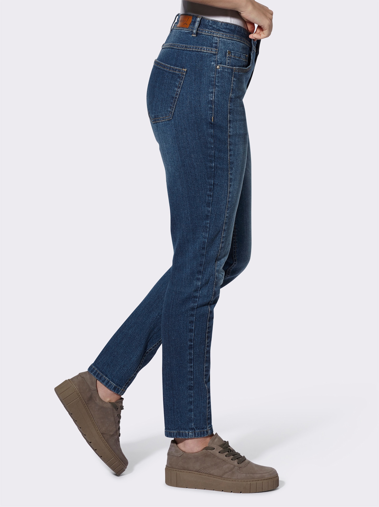 Jeans met modieuze wassing - blue-stonewashed