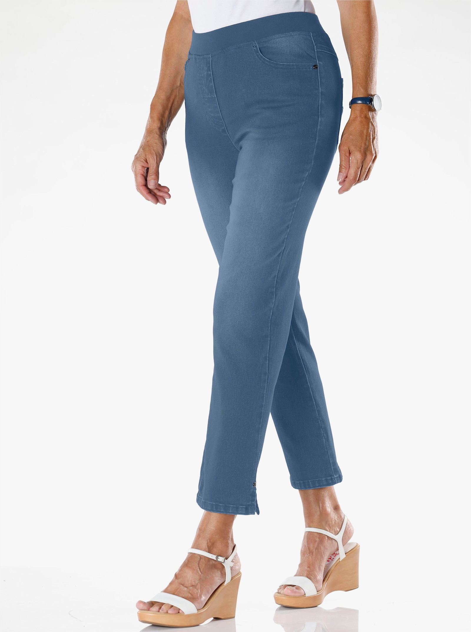 Ankle jeans - blue-bleached