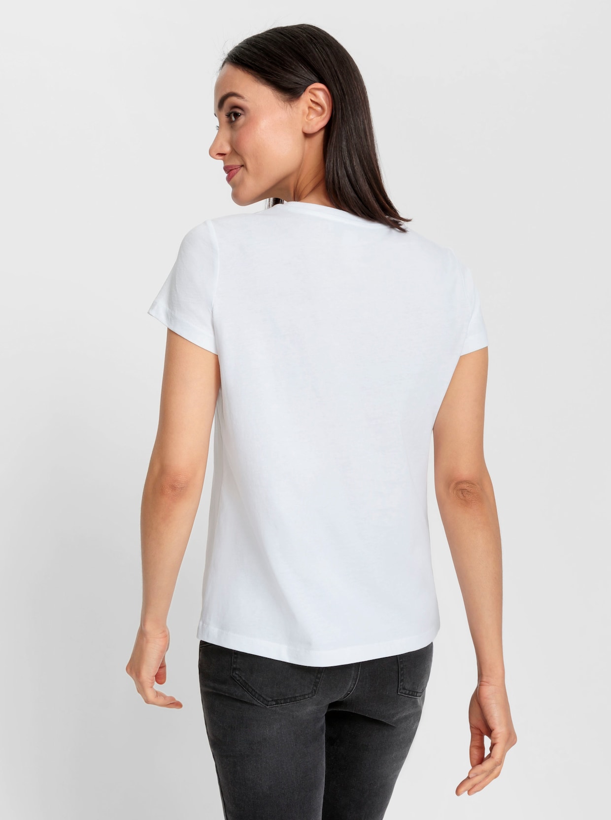 heine Druck-Shirt - weiss