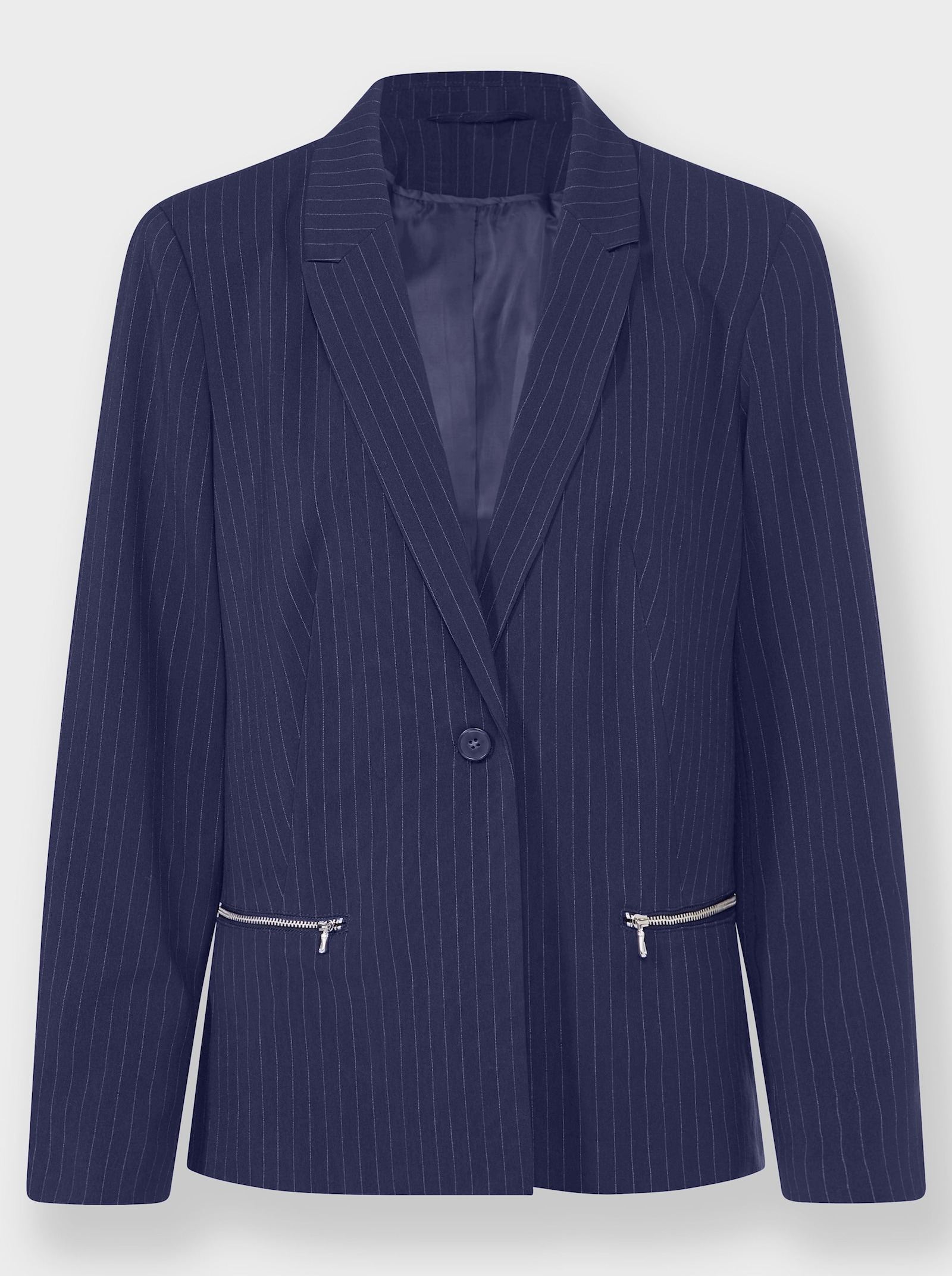 heine Costume avec fines rayures - marine