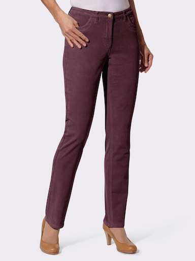 Cordhose in Stretch-Qualität - burgund