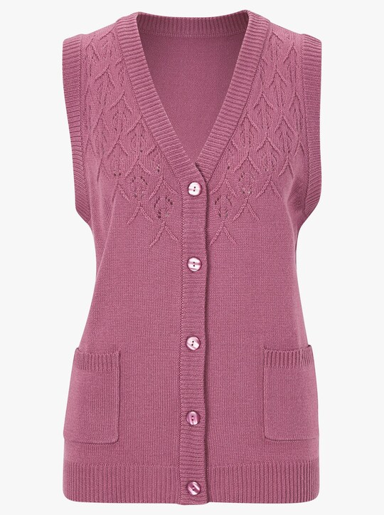 Strickweste - fuchsia