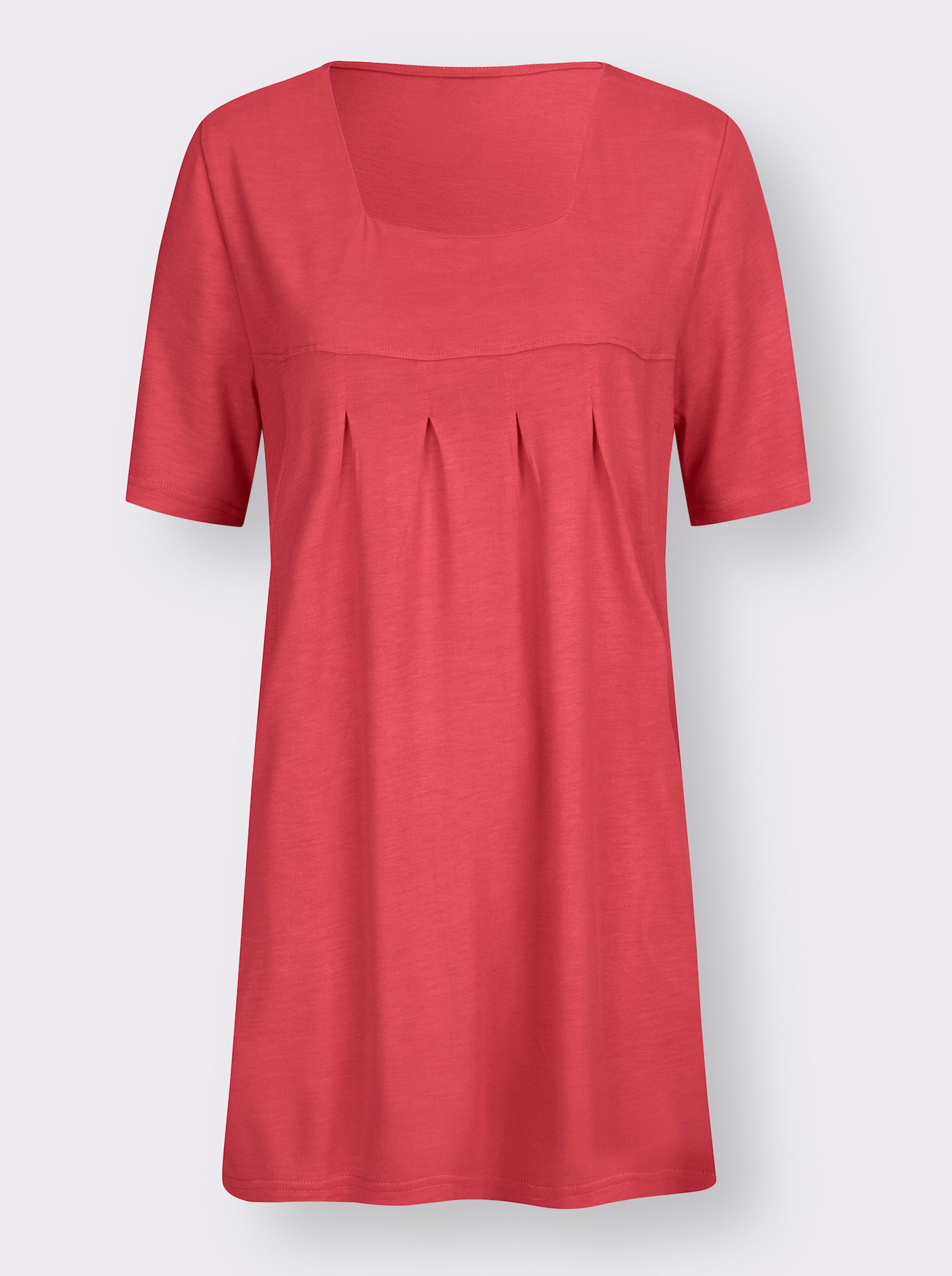 Dlhé tričko, hranatý výstrih - homárová