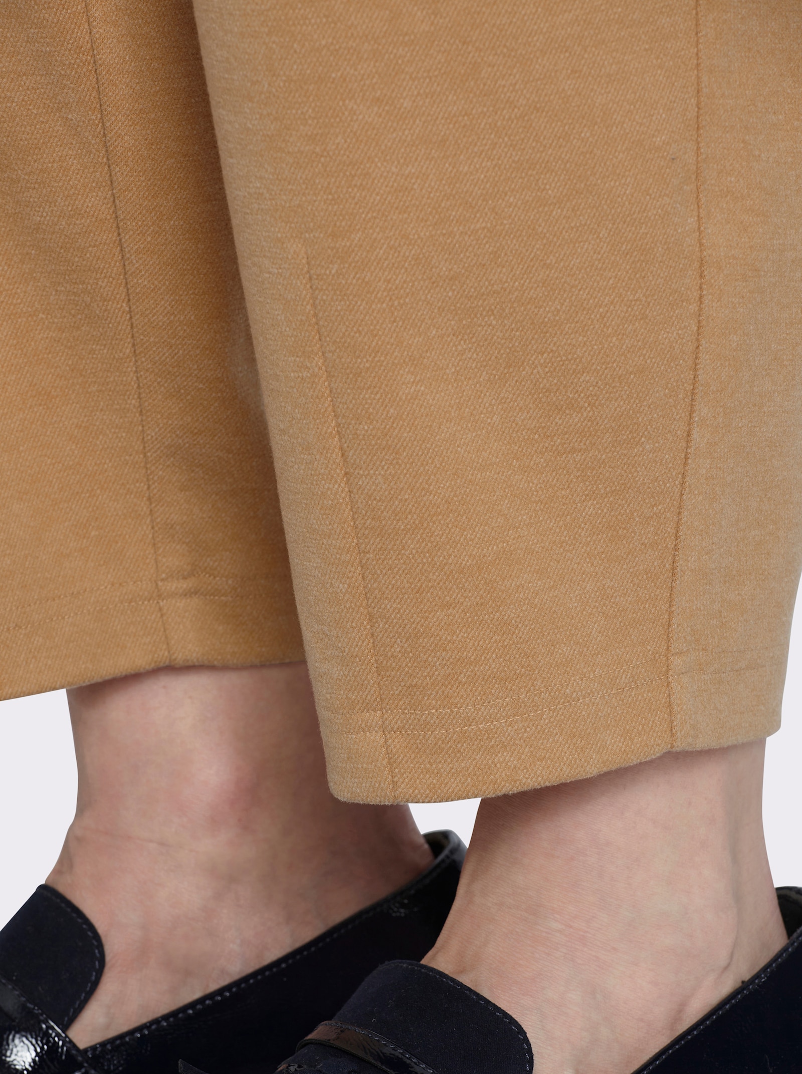 sheego Hose aus Flanell, mit Barrel-Leg - camel