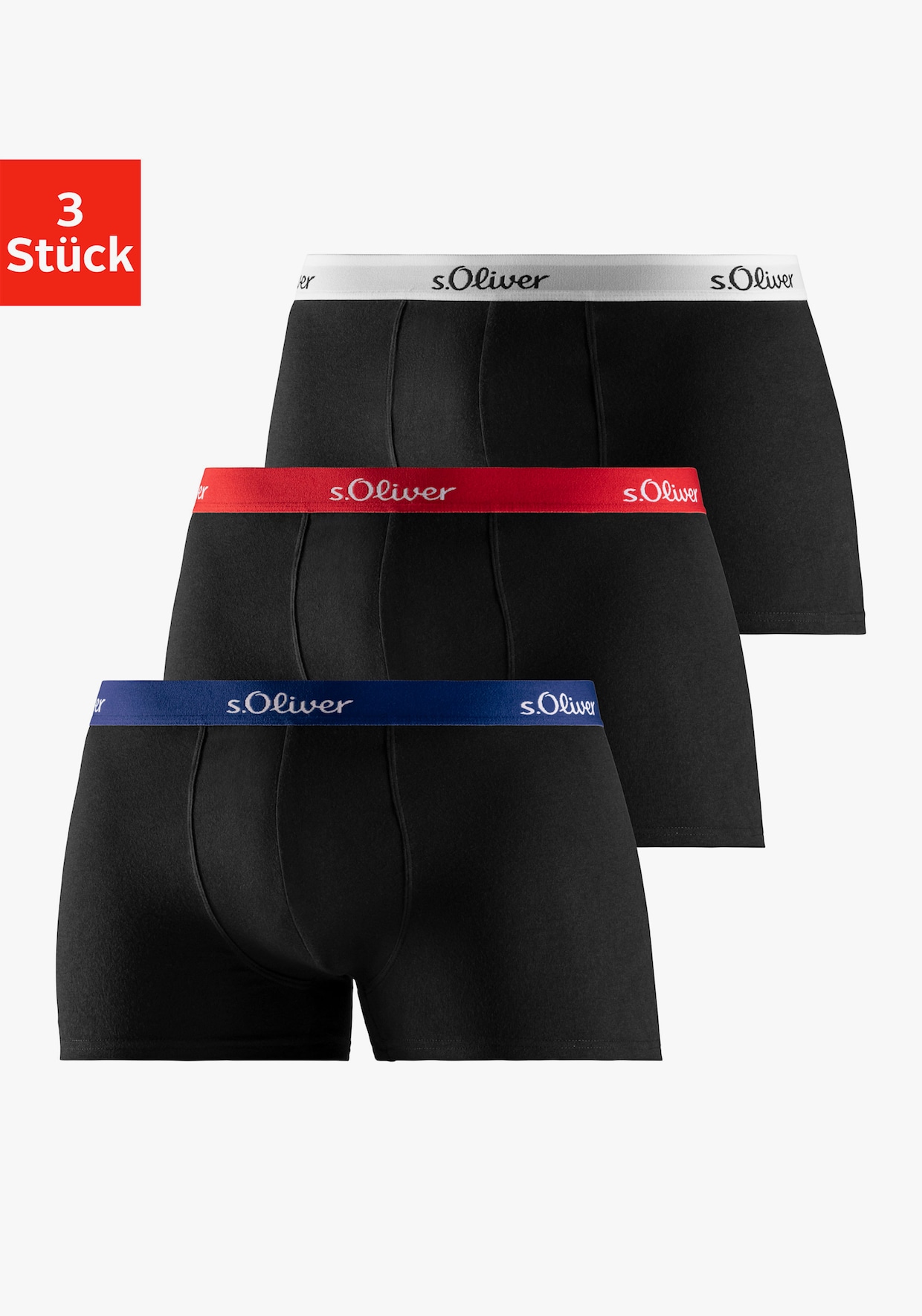 s.Oliver Boxer - zwart/rood / zwart/wit / zwart/blauw