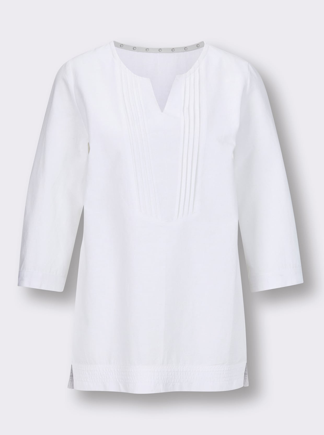 CREATION L PREMIUM Chemisier en lin - blanc