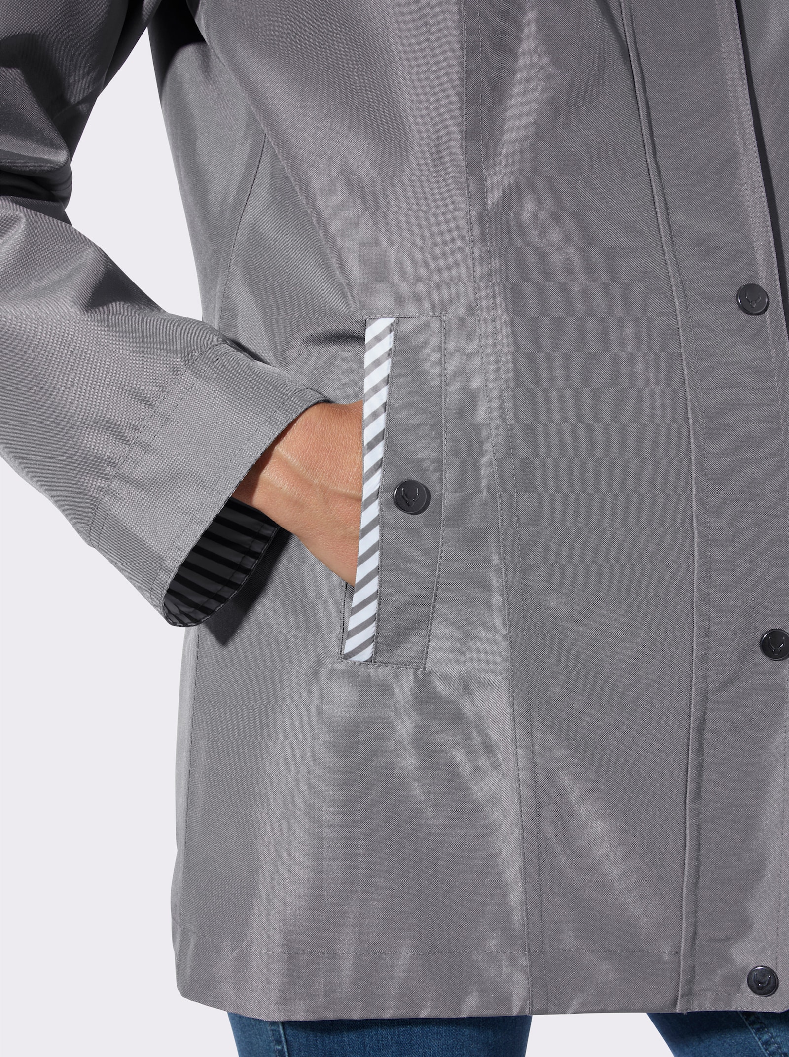 Funktionsjacke wind- und wasserabweisend - steingrau