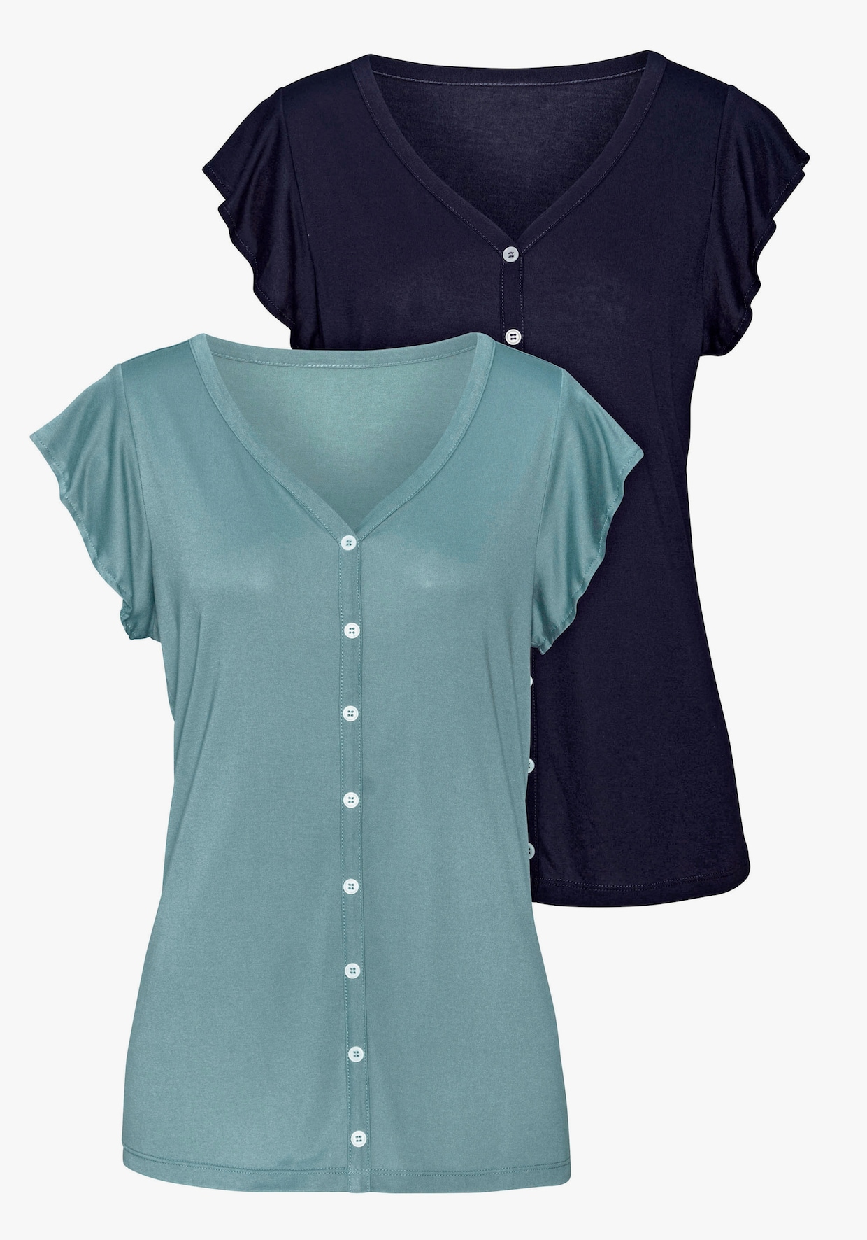 Vivance Blusenshirt - mint, navy