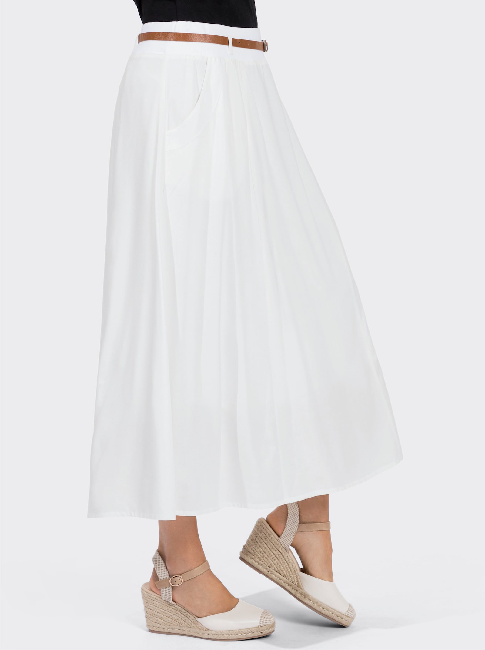 Schlupfrock mit passendem Gürtel - ecru