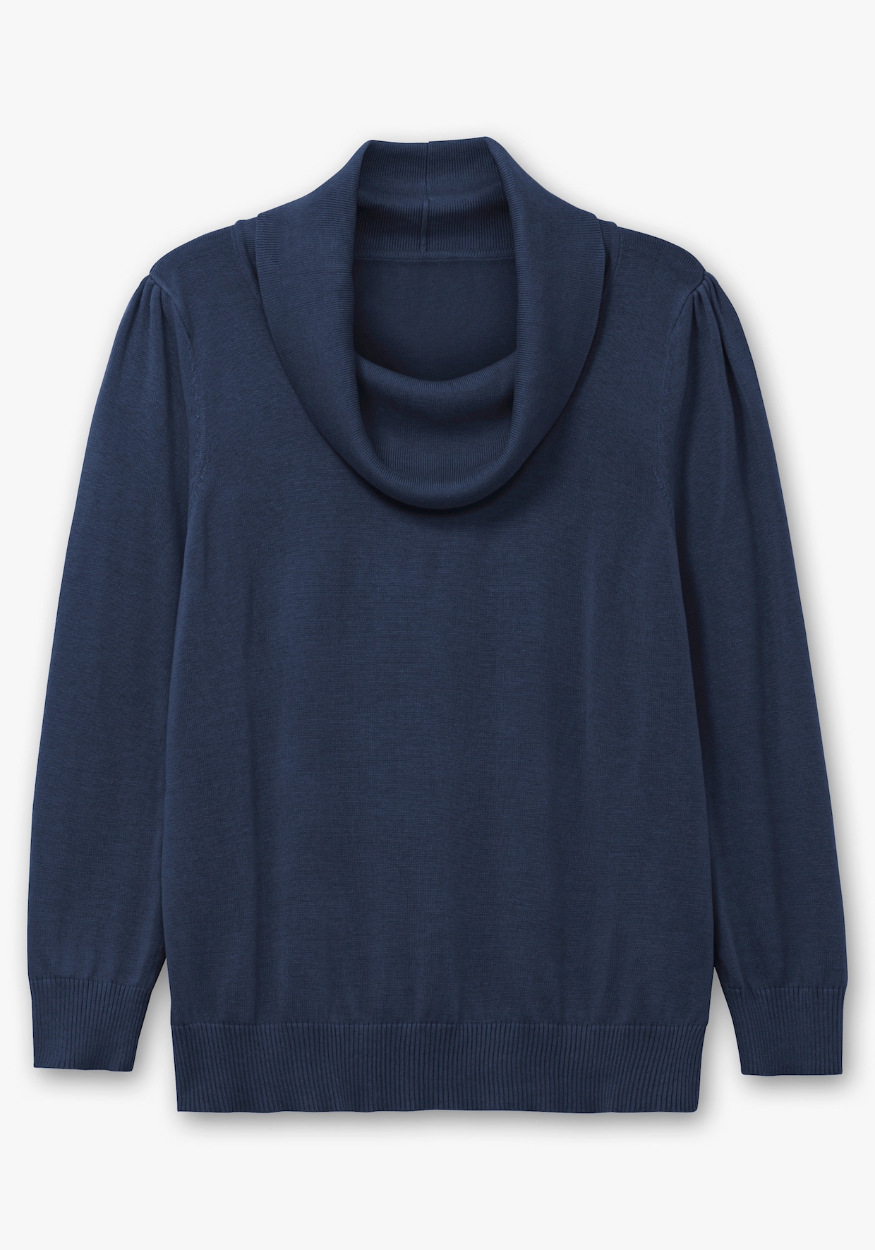 Wasserfallpullover im Baumwoll-Viskose-Mix - marine