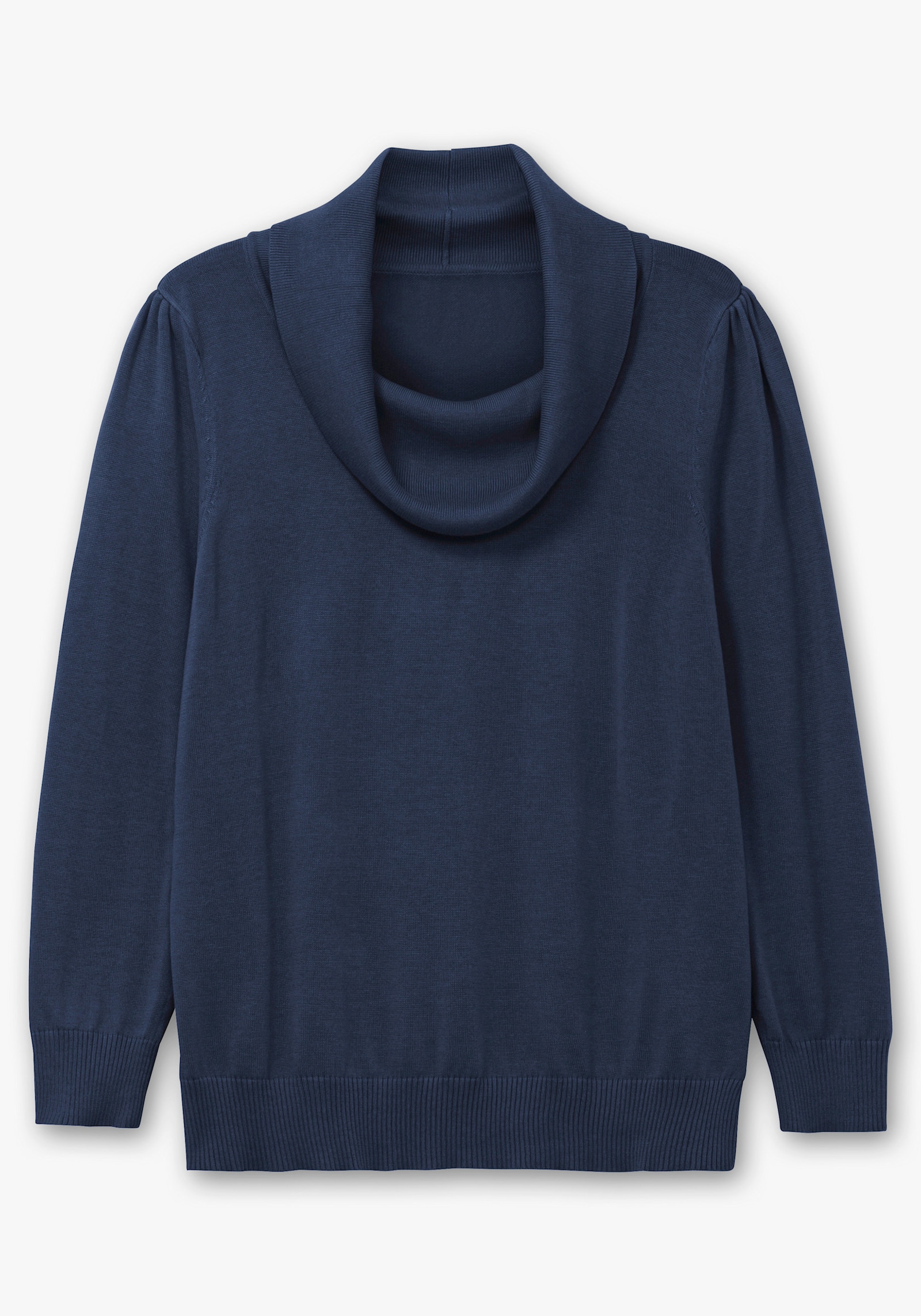 Wasserfallpullover im Baumwoll-Viskose-Mix - marine