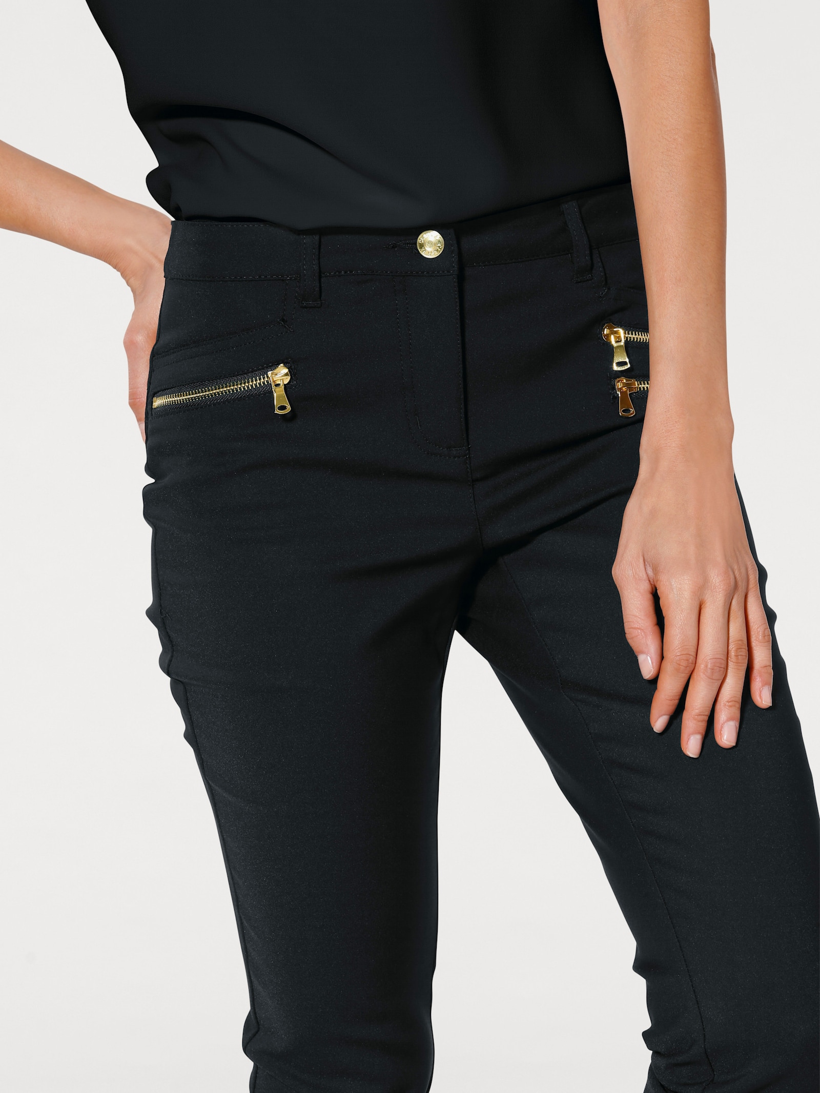 heine Hose mit Bauchweg-Effekt - schwarz