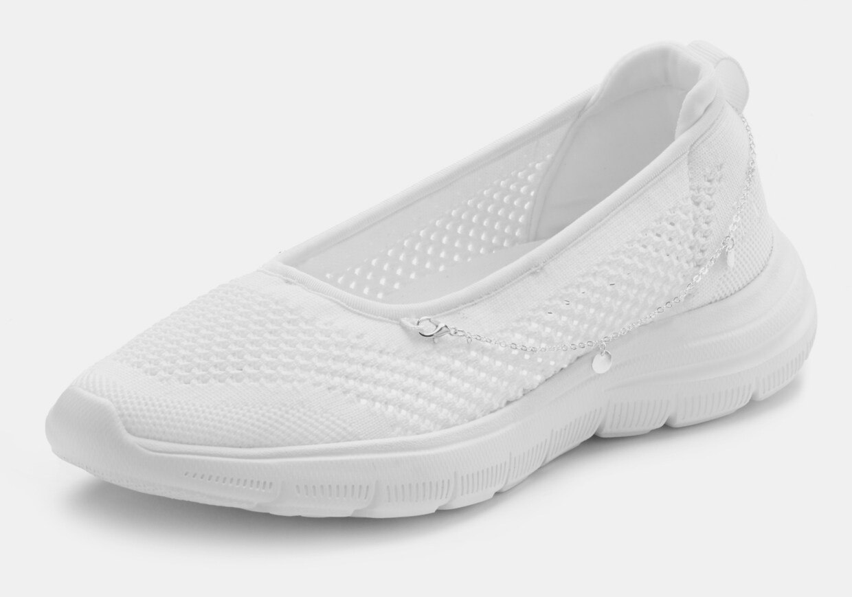LASCANA Slip-on sneaker - wit