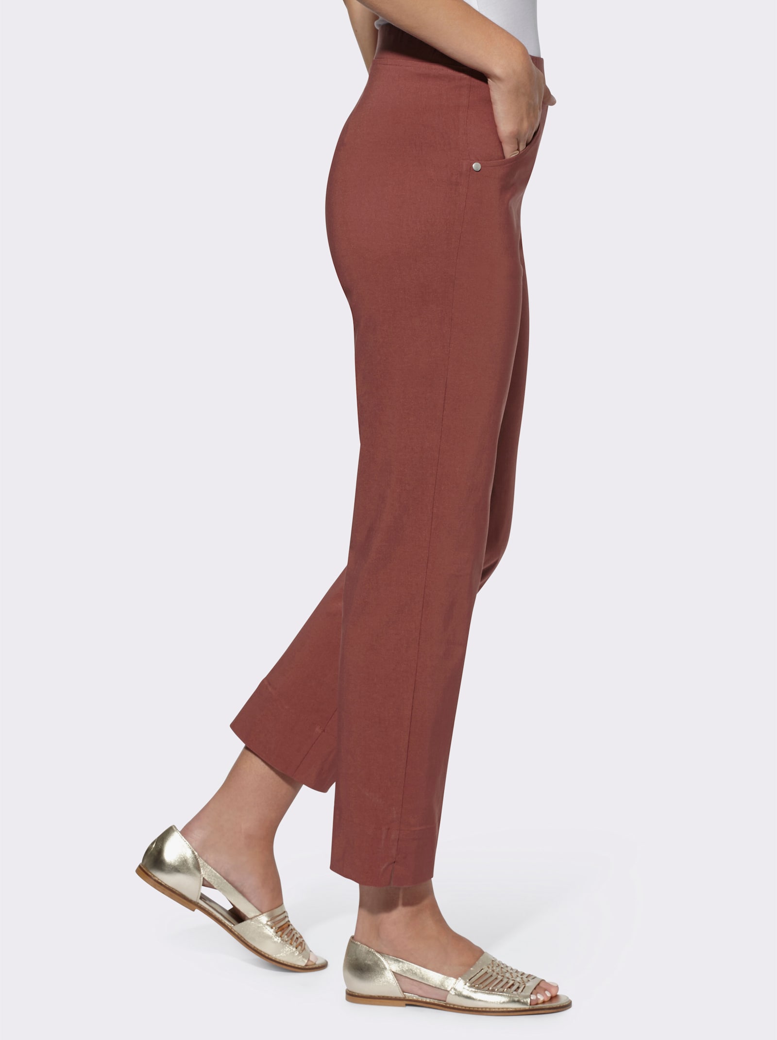 heine Bengalinhose mit Fußschlitzen - rotbraun