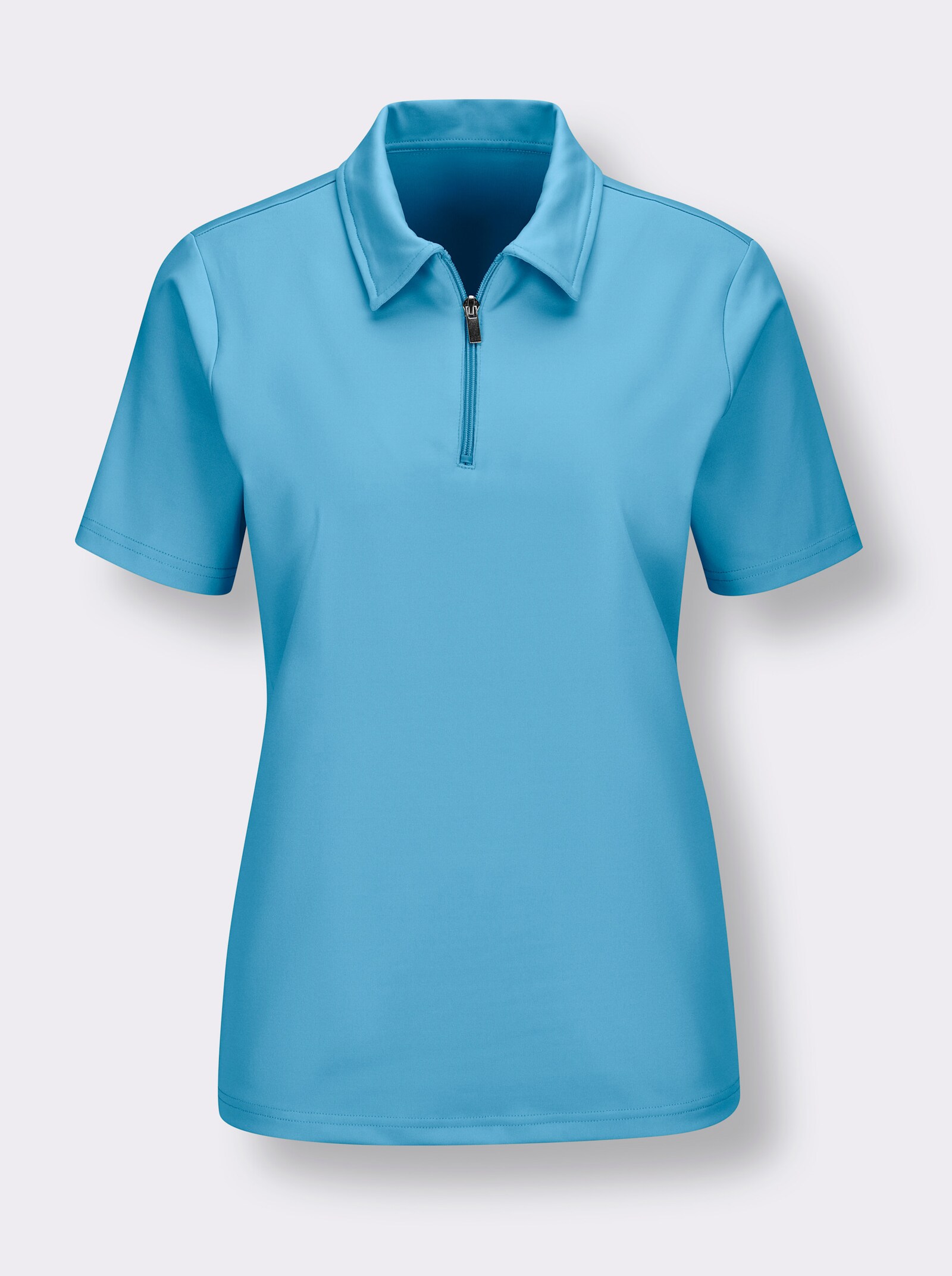 Funktionsshirt mit Reißverschluss - aqua