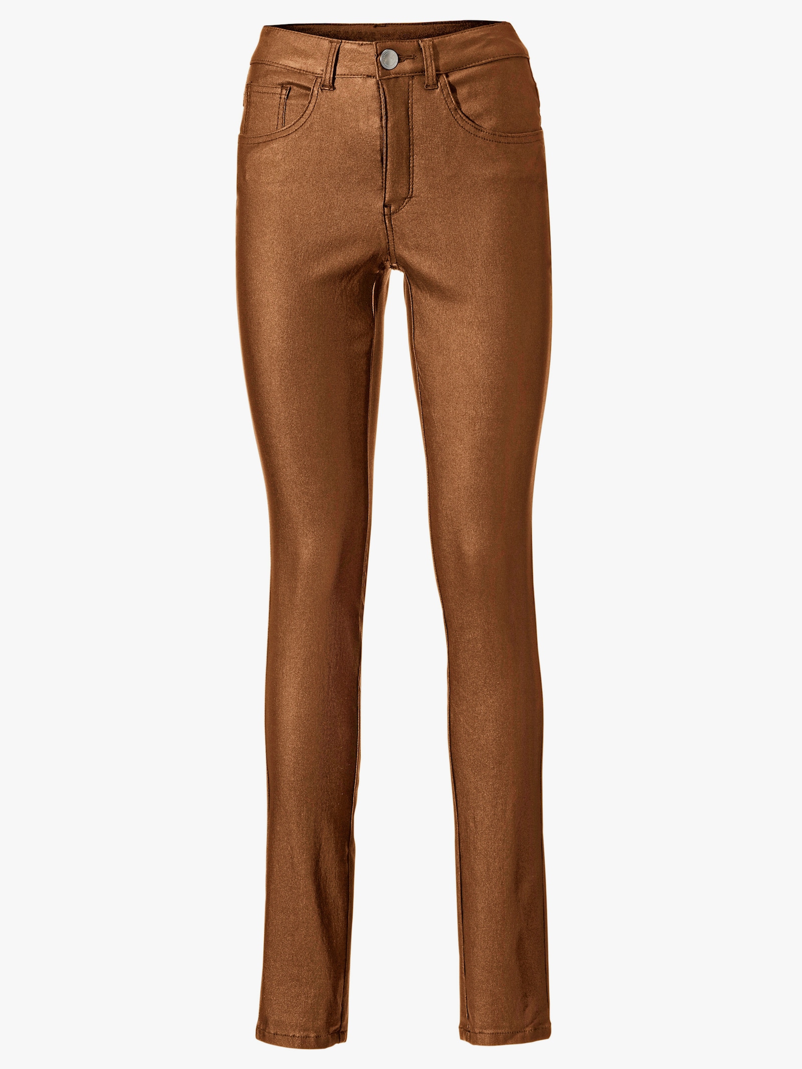 heine Bauchweg-Hose integriertes Power-Mesh - cognac