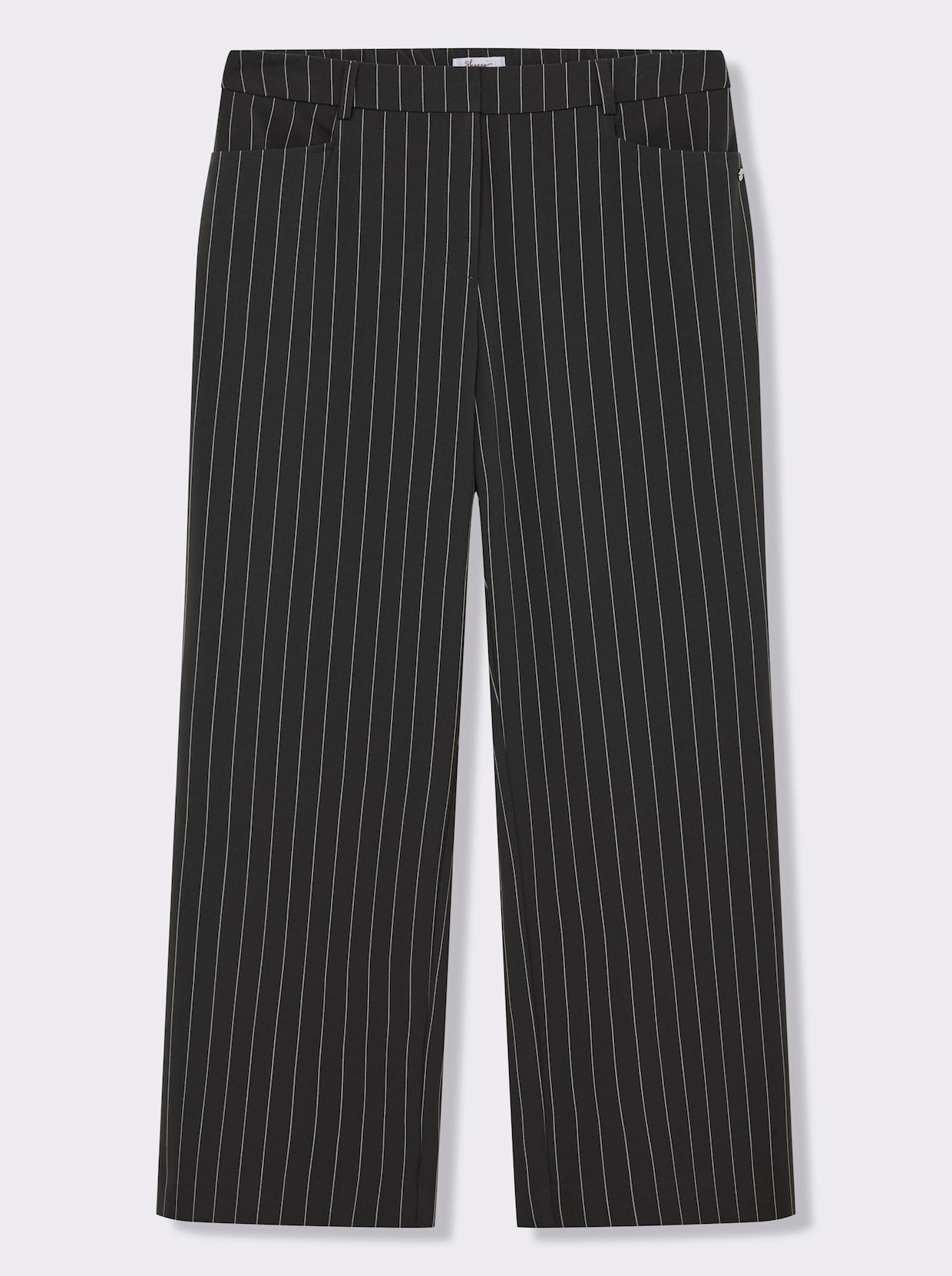 sheego Hose - graphit-hellgrau-gestreift