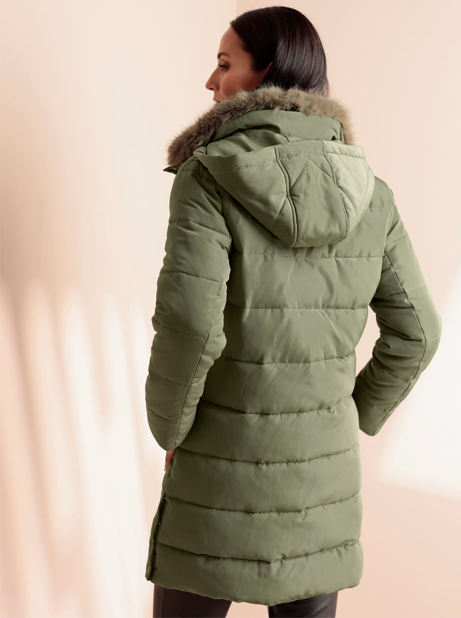 heine Steppjacke mit Seitenschlitzen - khaki