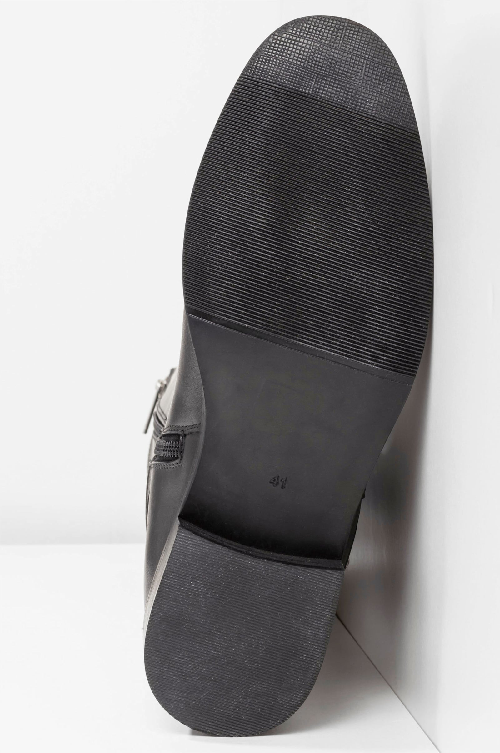 sheego Weitschaftstiefel mit Schnallenbändern - schwarz