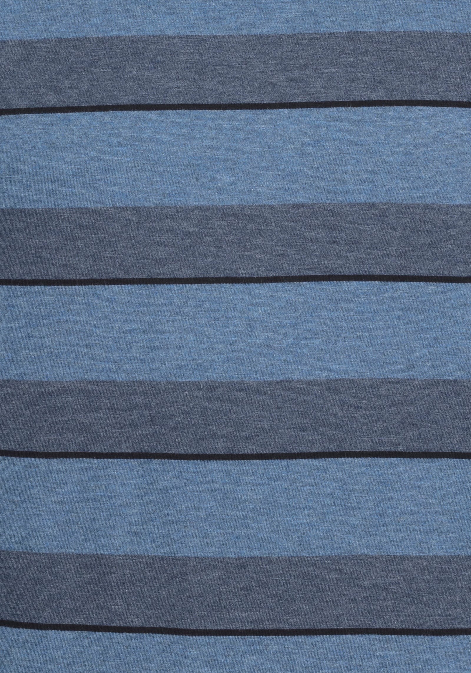 H.I.S Pyjama - blau-meliert-gestreift, schwarz