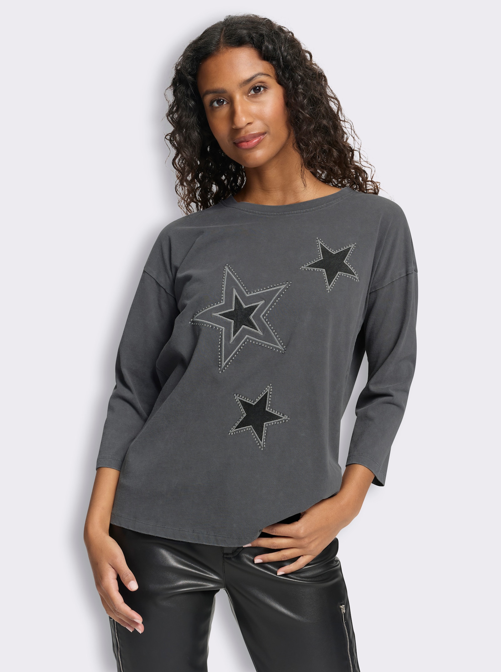 heine Shirt mit Glanzdetails - anthrazit