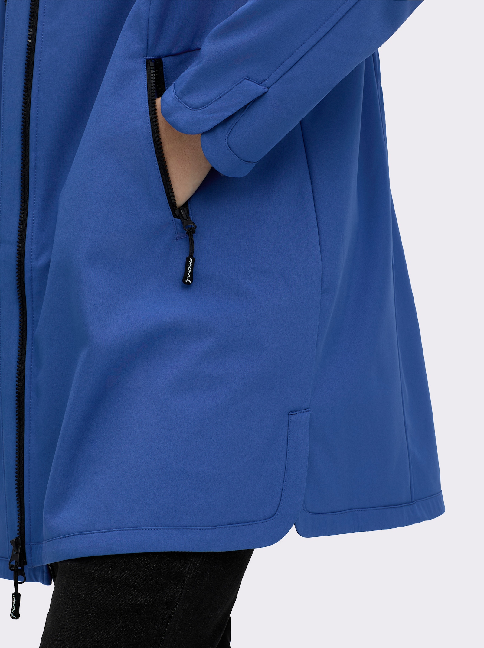 Softshelljacke mit Gummizug im Rücken - royalblau