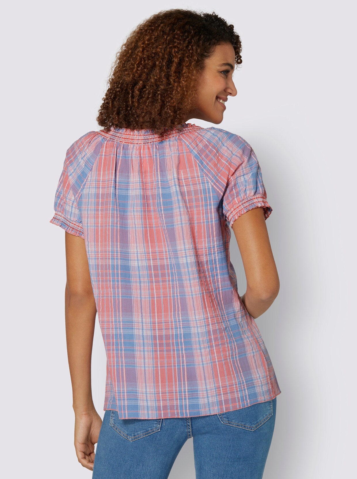 Karobluse - bleu-kariert