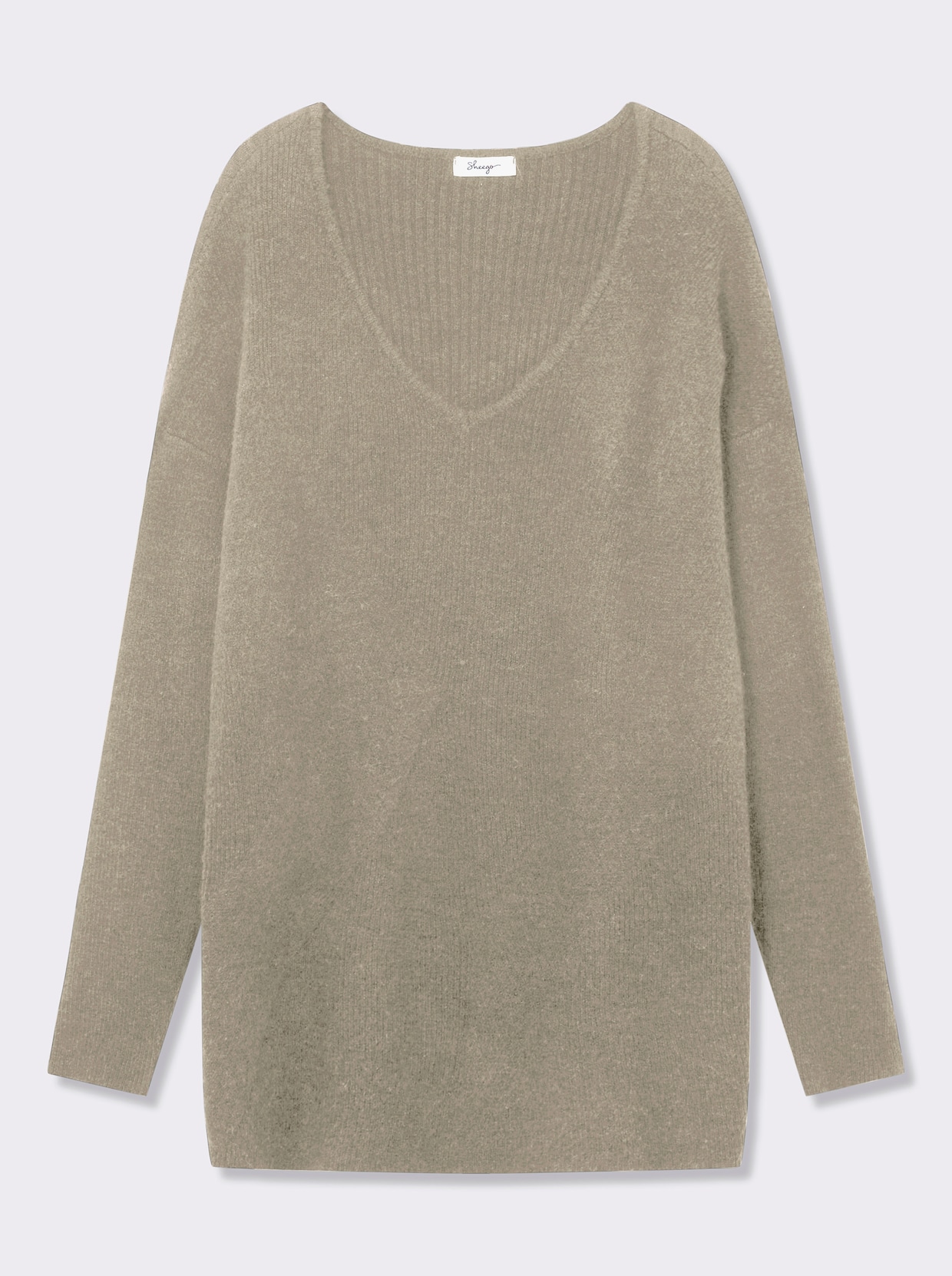 sheego Pullover - beige gemêleerd