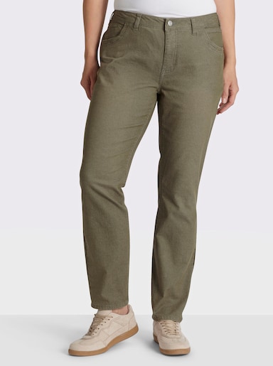 Jeans in Baumwoll-Stretch-Qualität - khaki